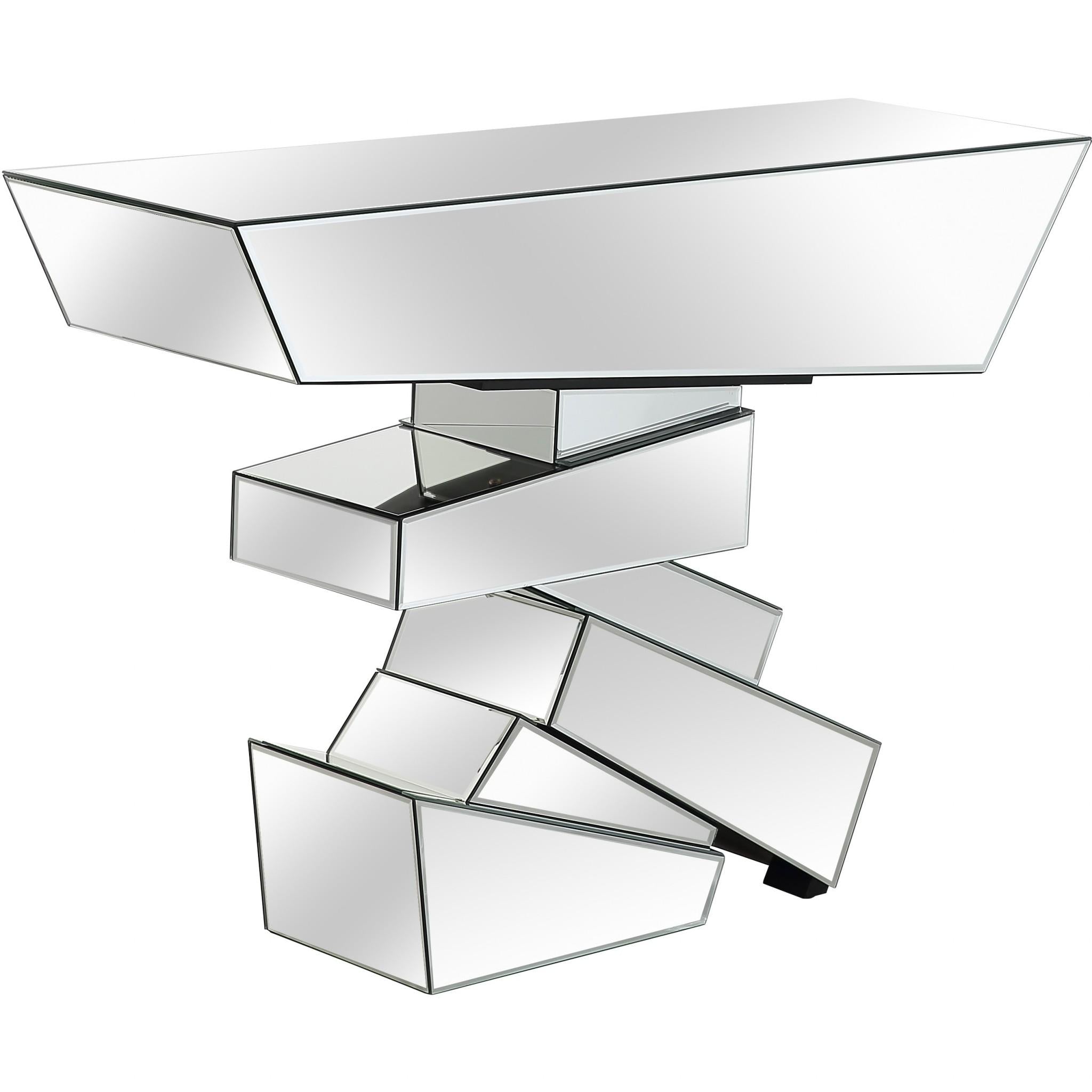 Silver 3D Console Table