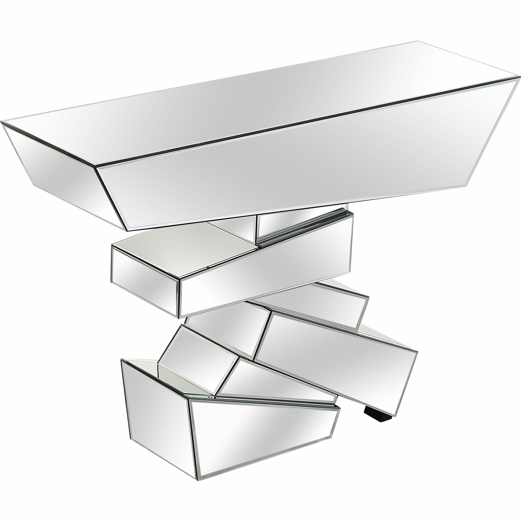 Silver 3D Console Table