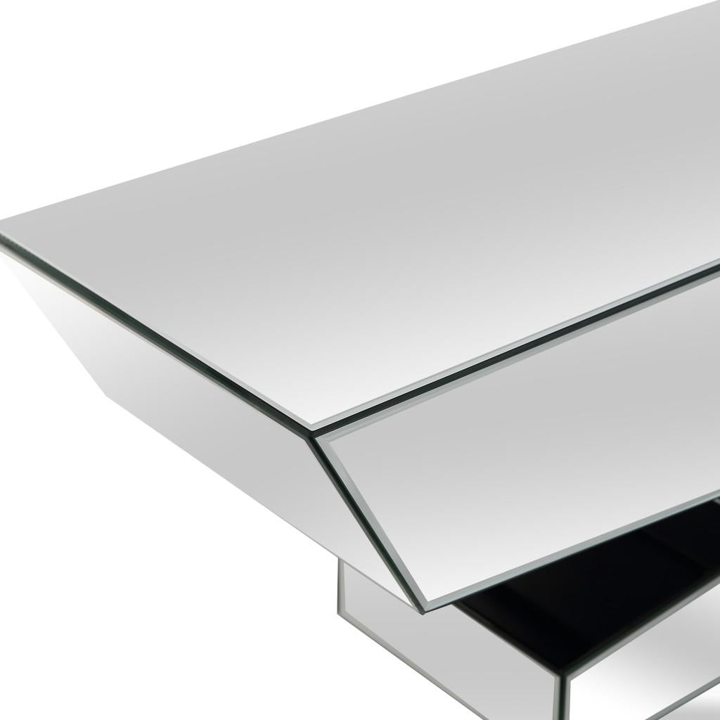 Silver 3D Console Table