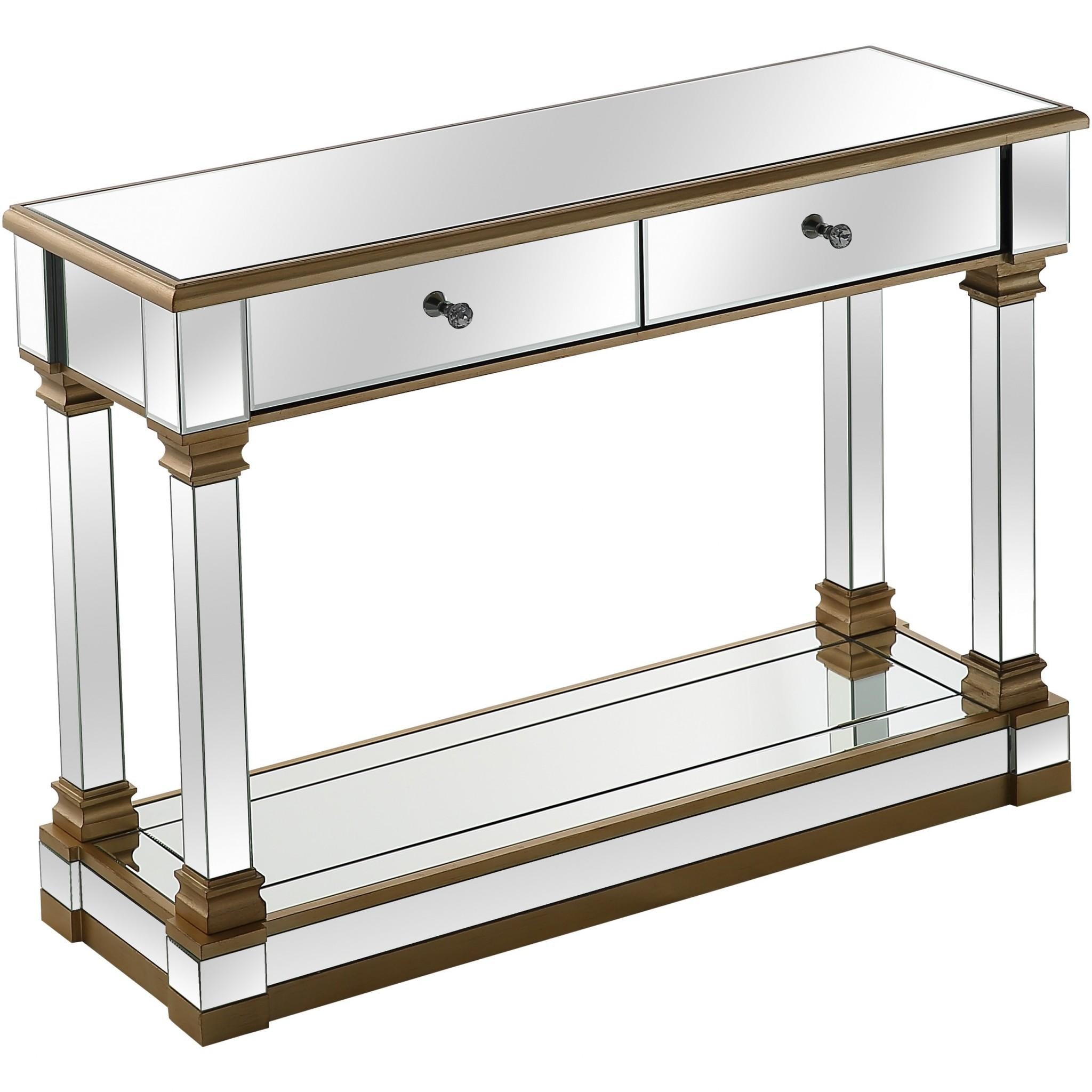 Gold Accent Console Table