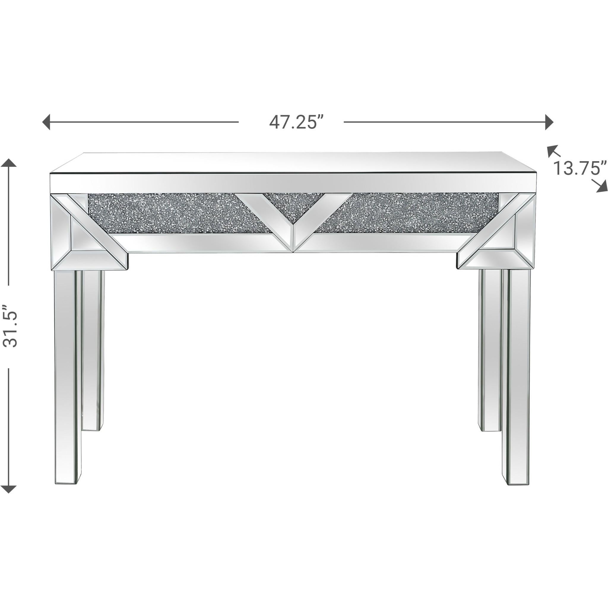 Sleek V Shaped Console Table