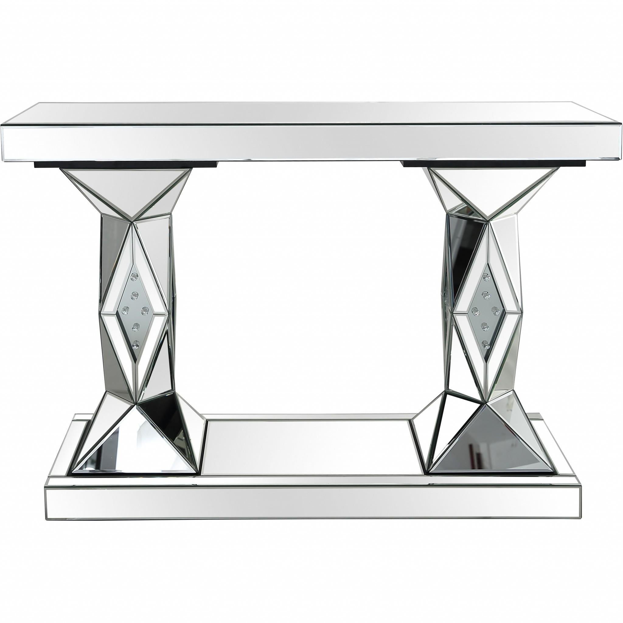 Silver Prism Console Table