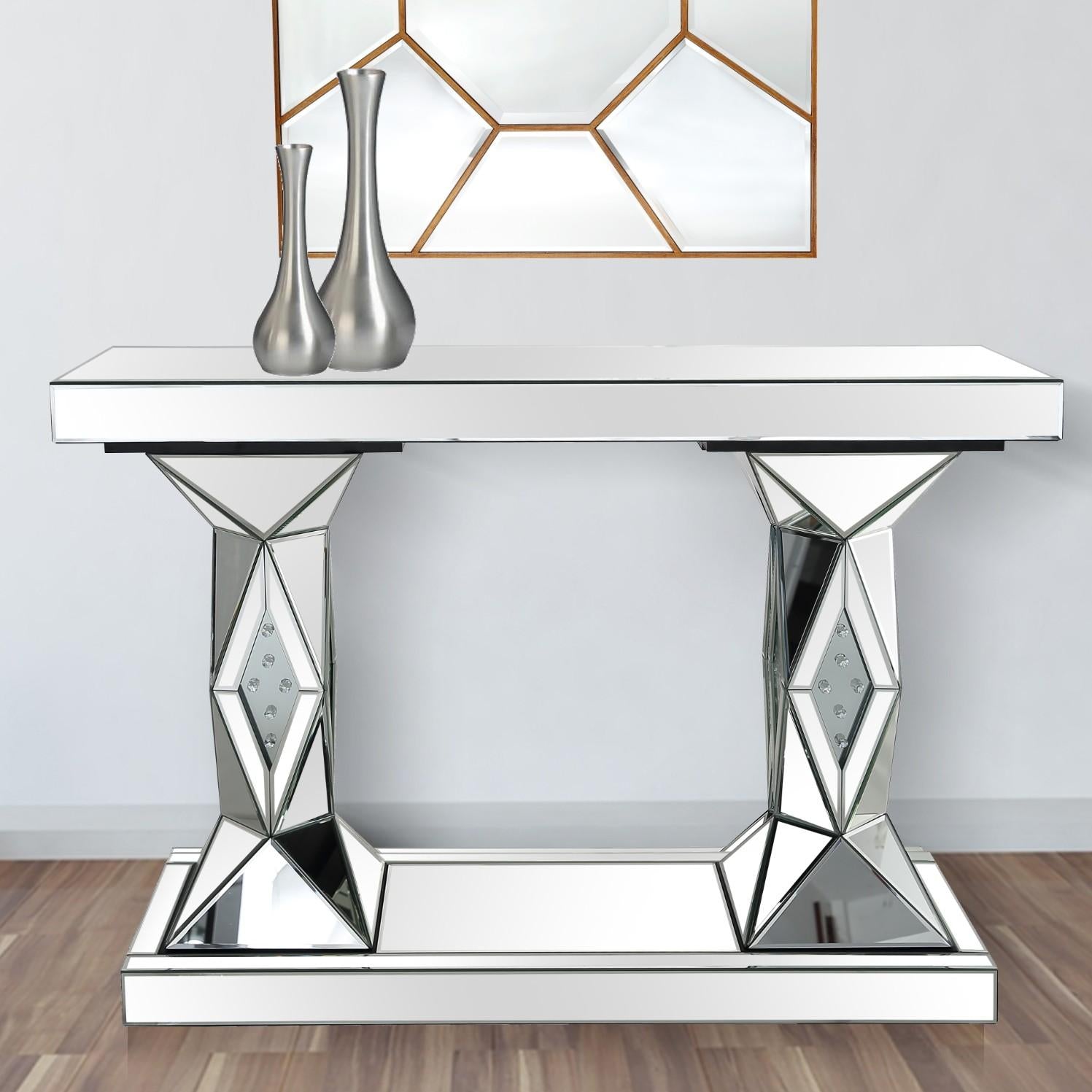 Silver Prism Console Table