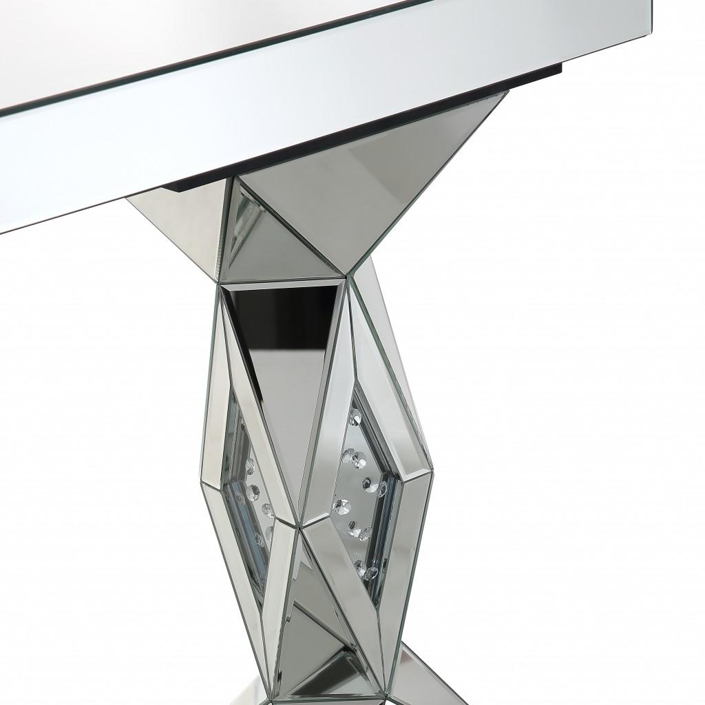 Silver Prism Console Table