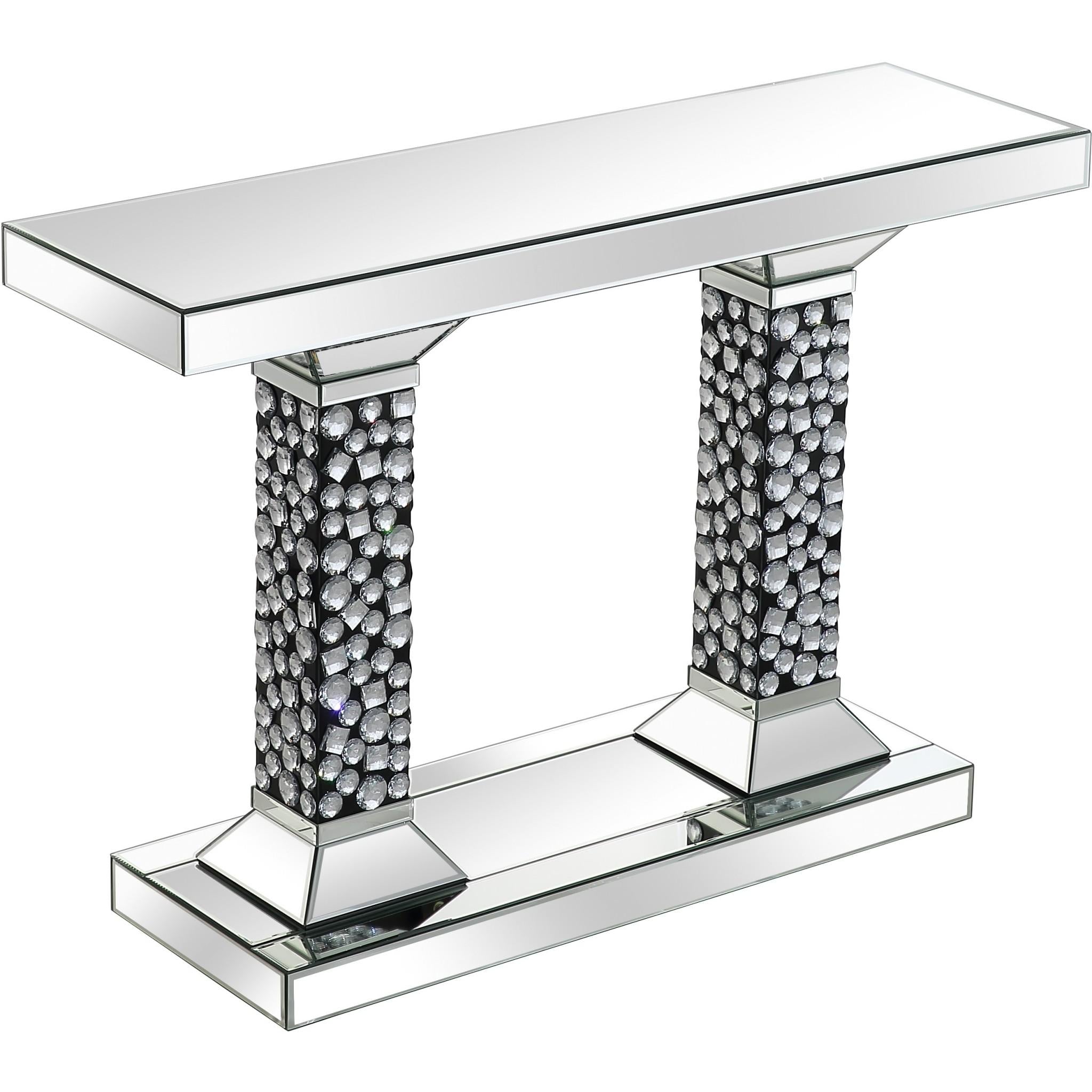 Beaded Pestestal Console Table