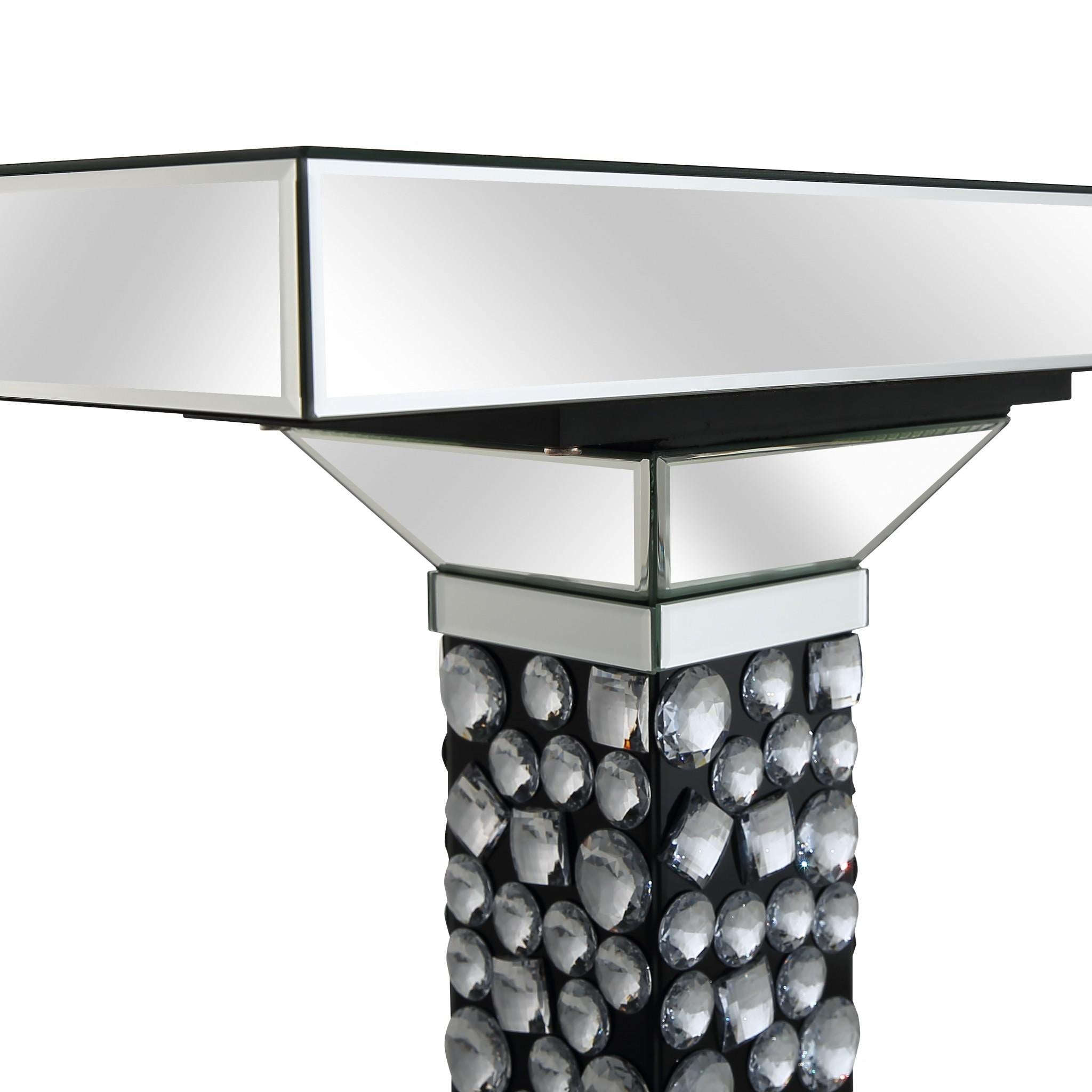 Beaded Pestestal Console Table