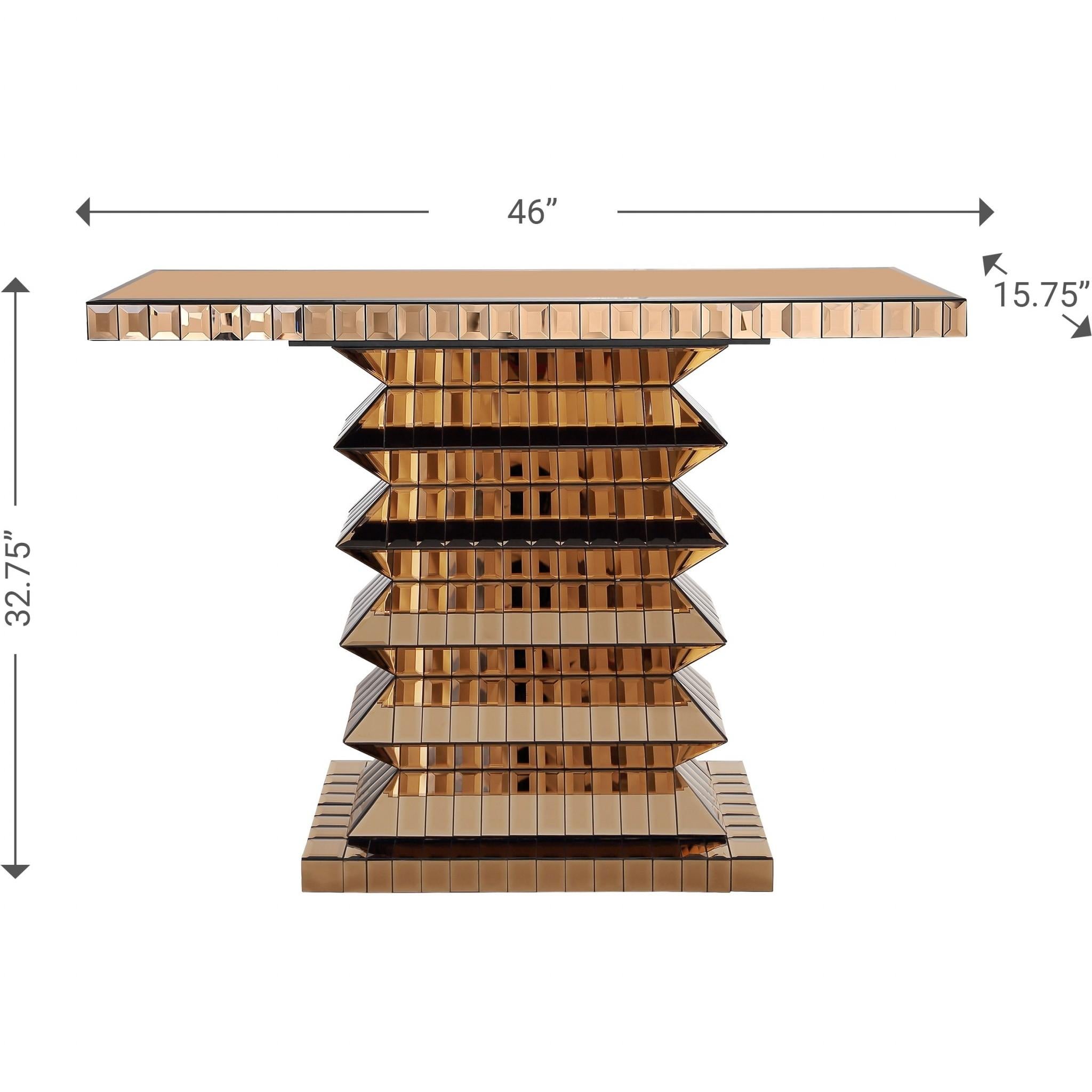 Gold Chiseled Console Table