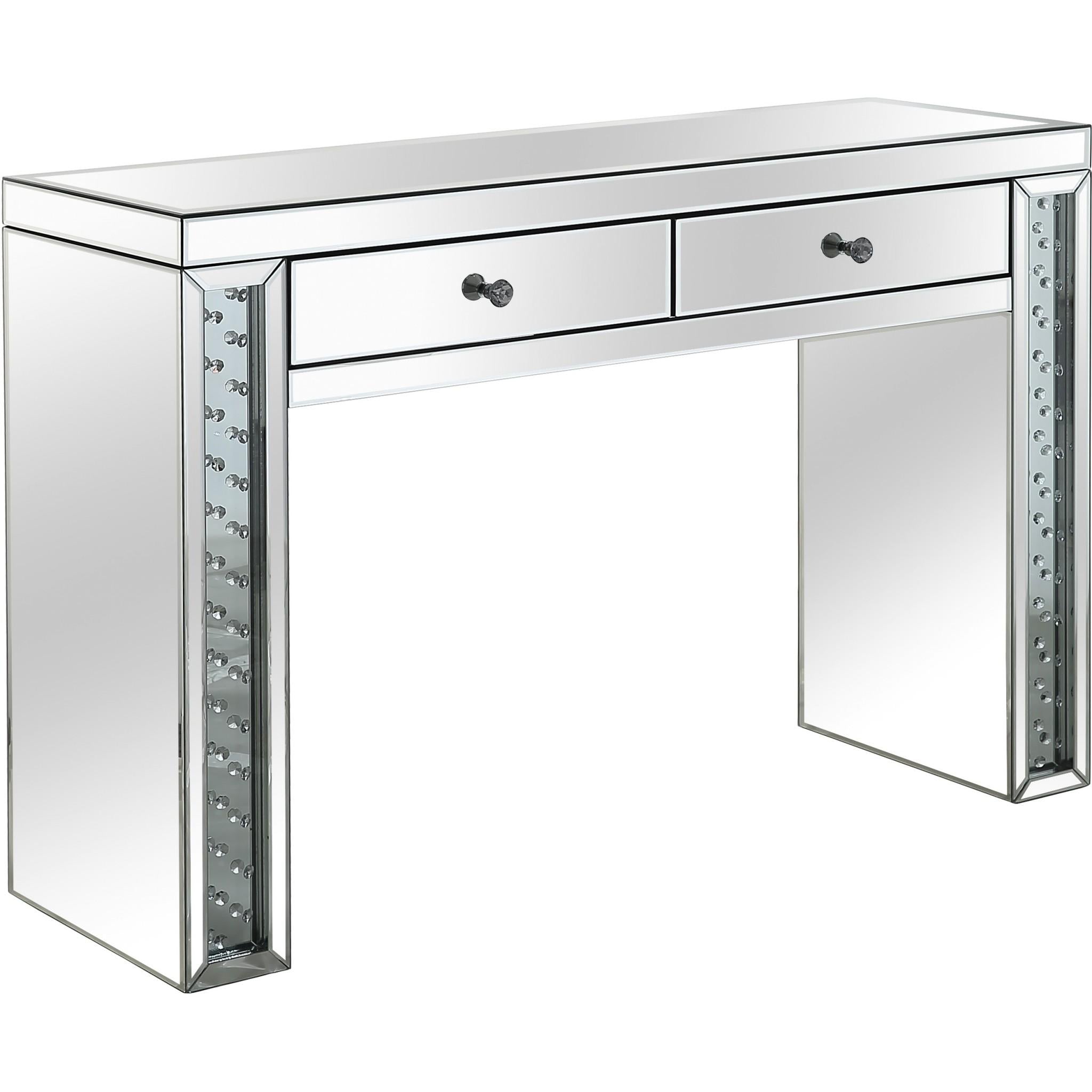 Encrusted Crystal Console Table