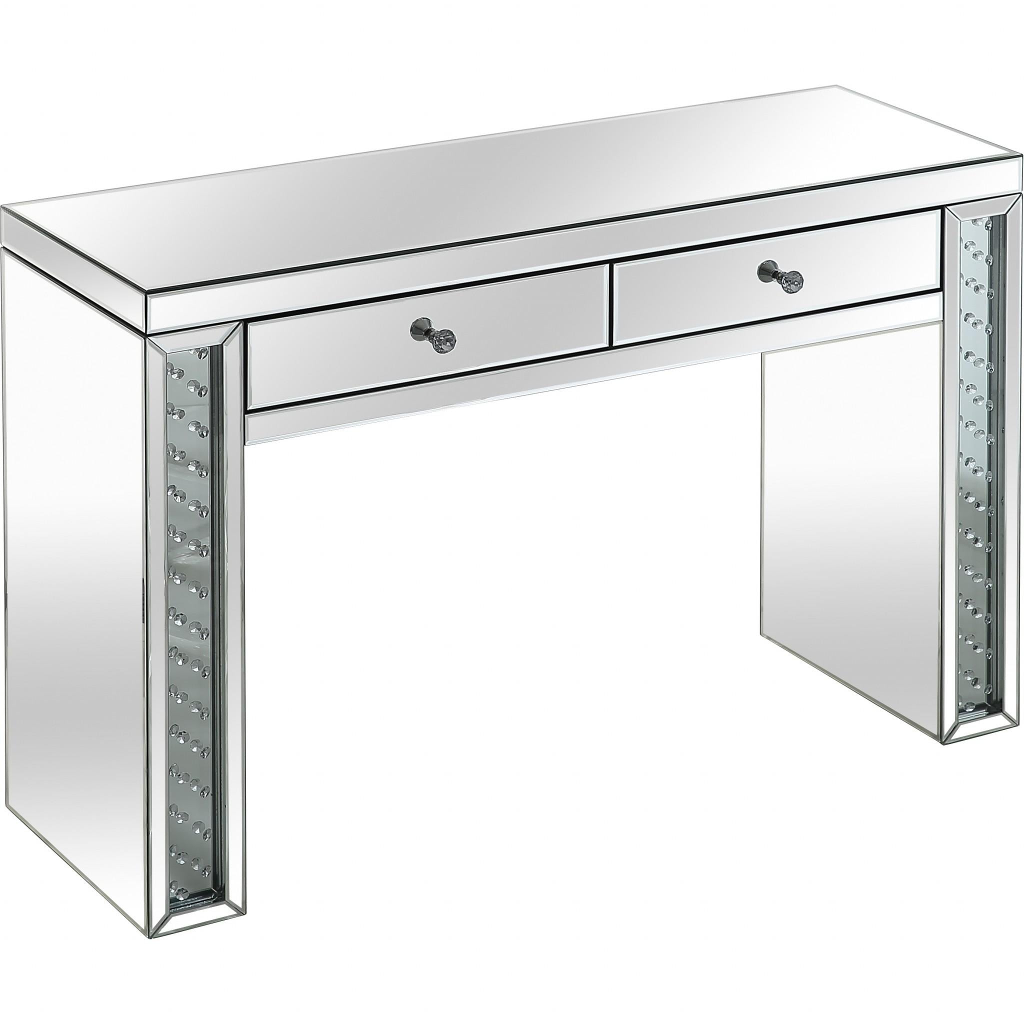 Encrusted Crystal Console Table