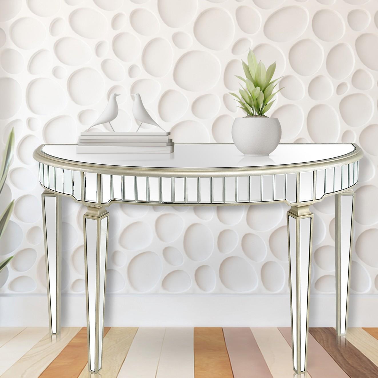 Gold Accented Console Table