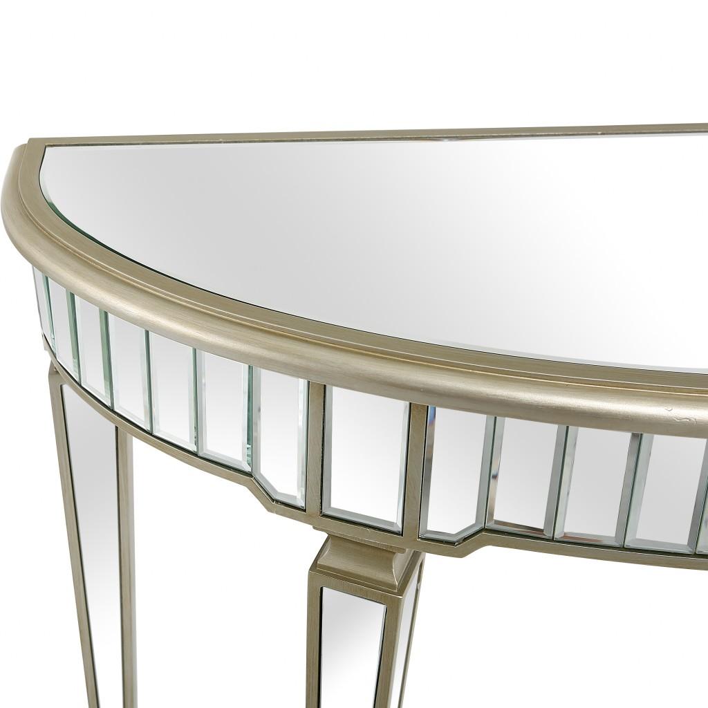 Gold Accented Console Table