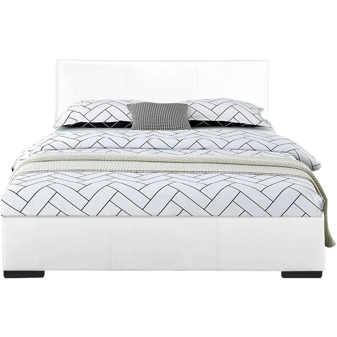 White Platform Full Bed