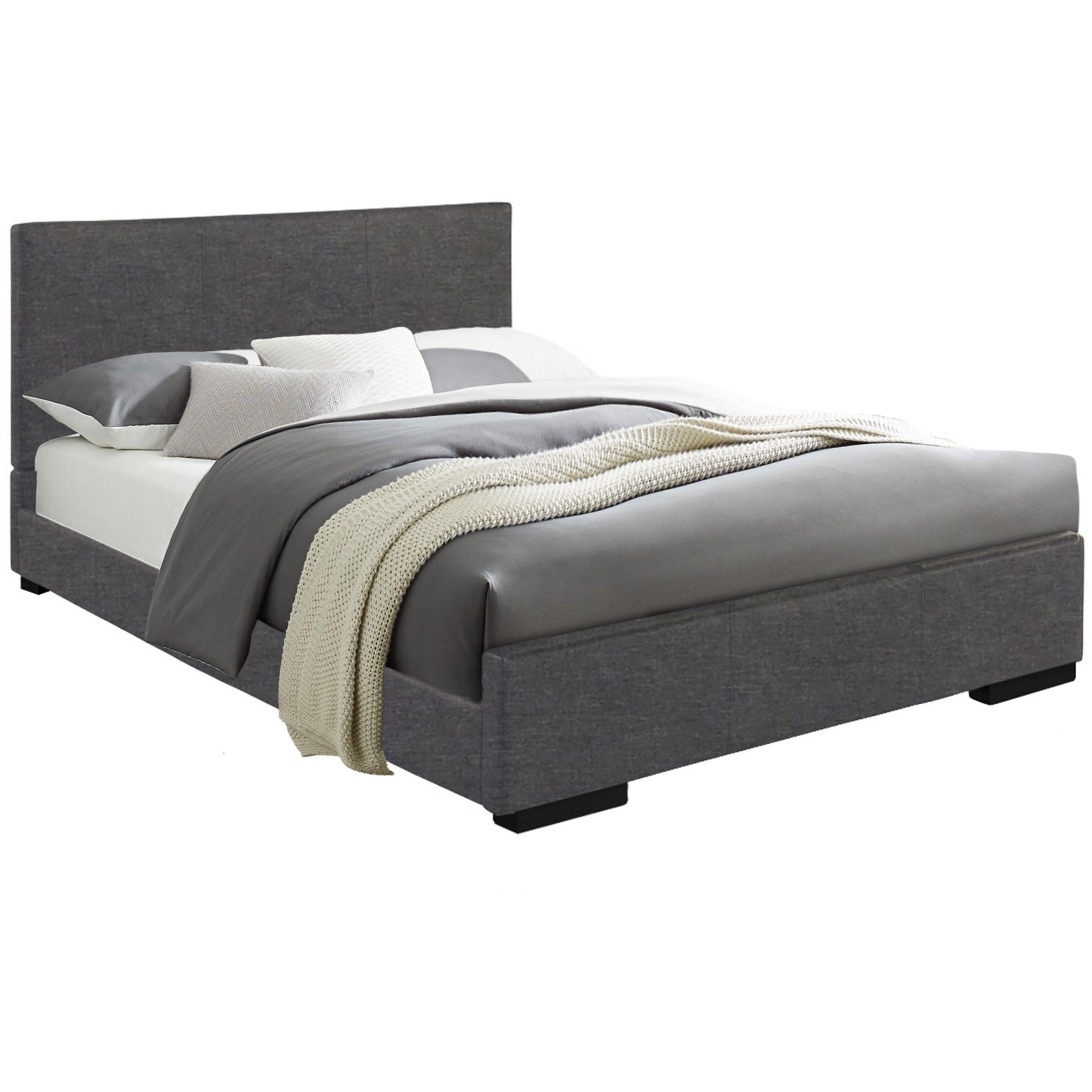 Grey Platform Twin Bed