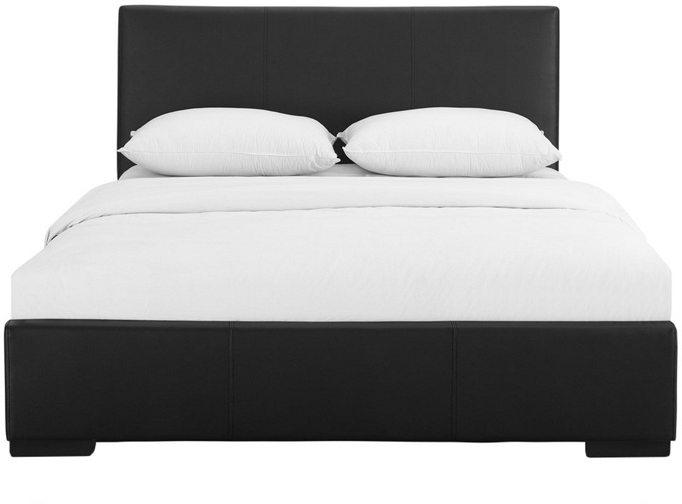 Black Upholstered Full Platform Bed