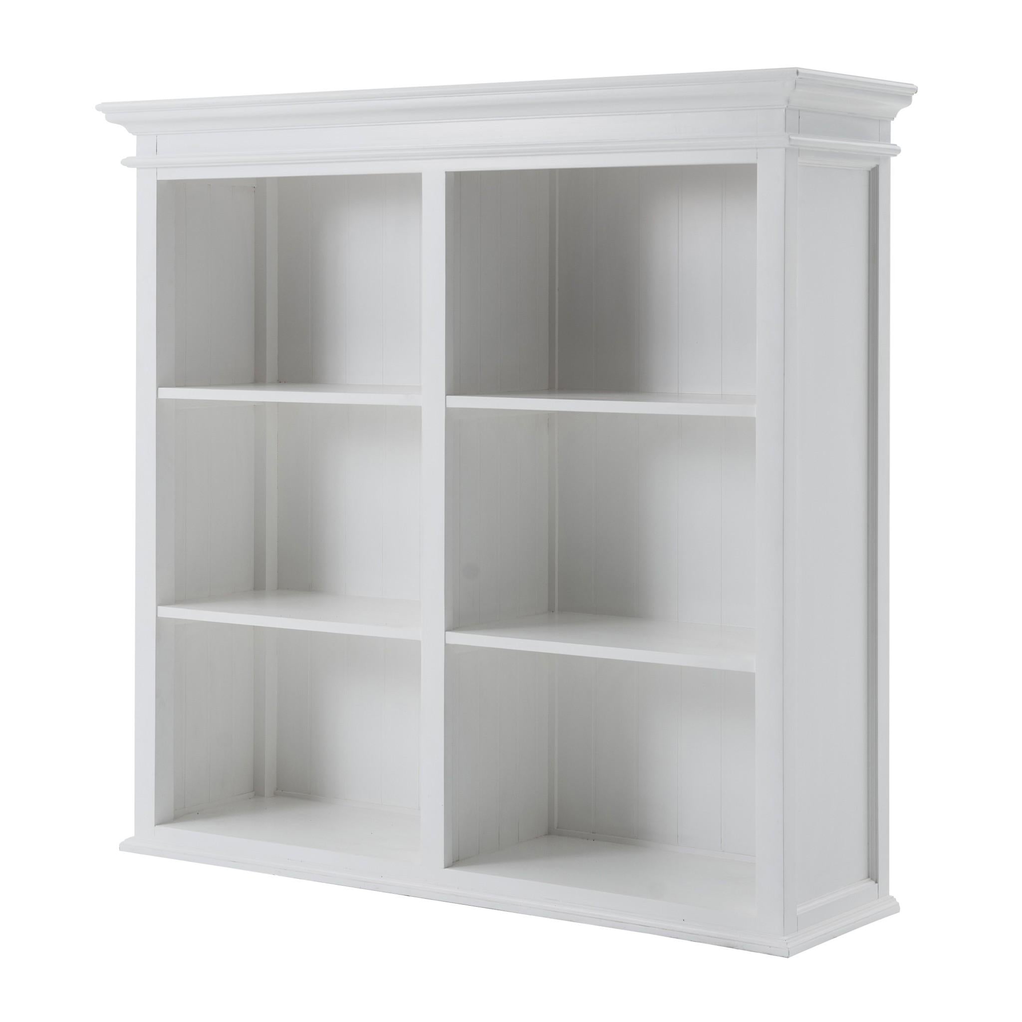 Classic White Buffet Hutch Unit with 6 Shelves