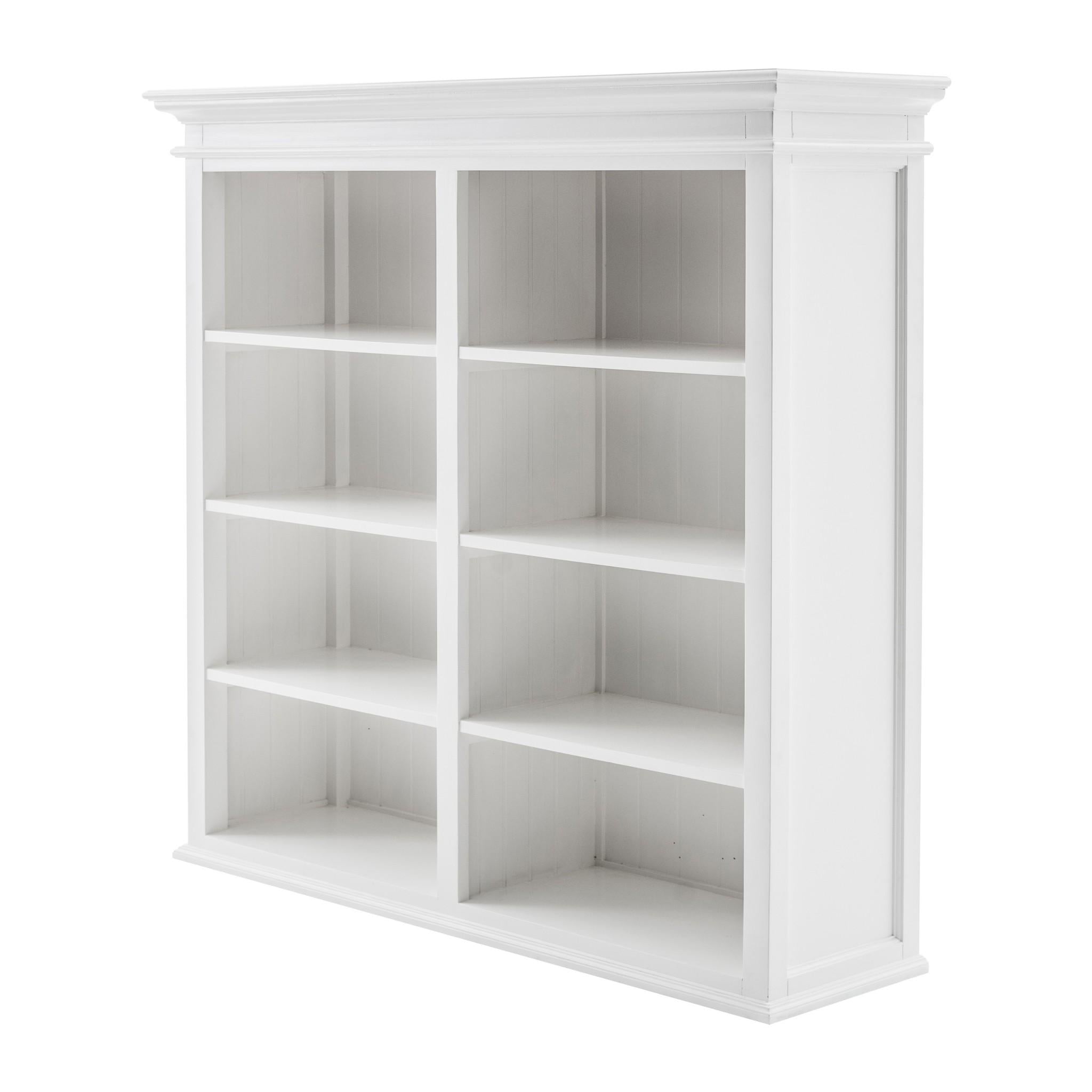 Classic White Buffet Hutch Unit with 8 Shelves