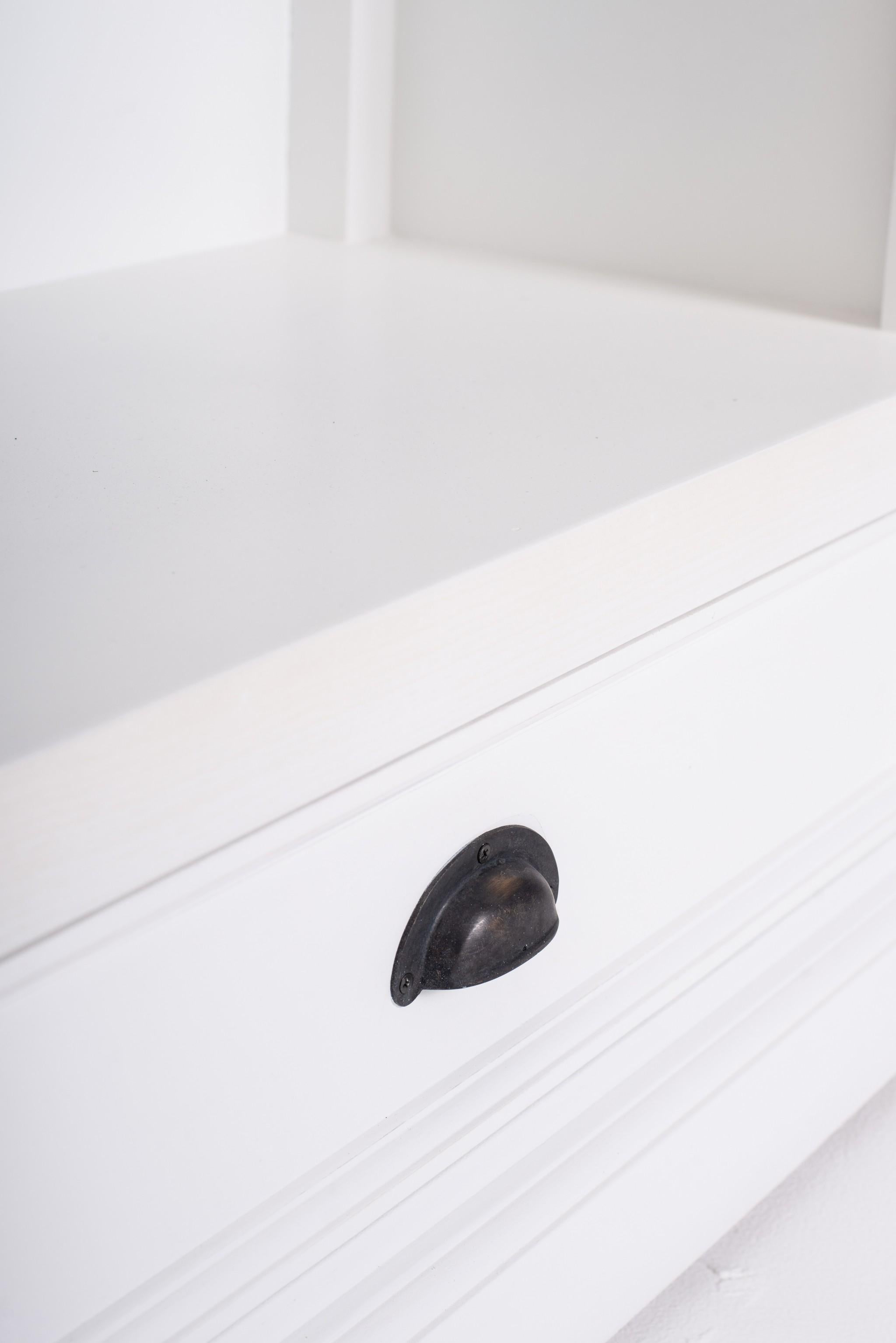 Classic White Bookcase With One Drawer