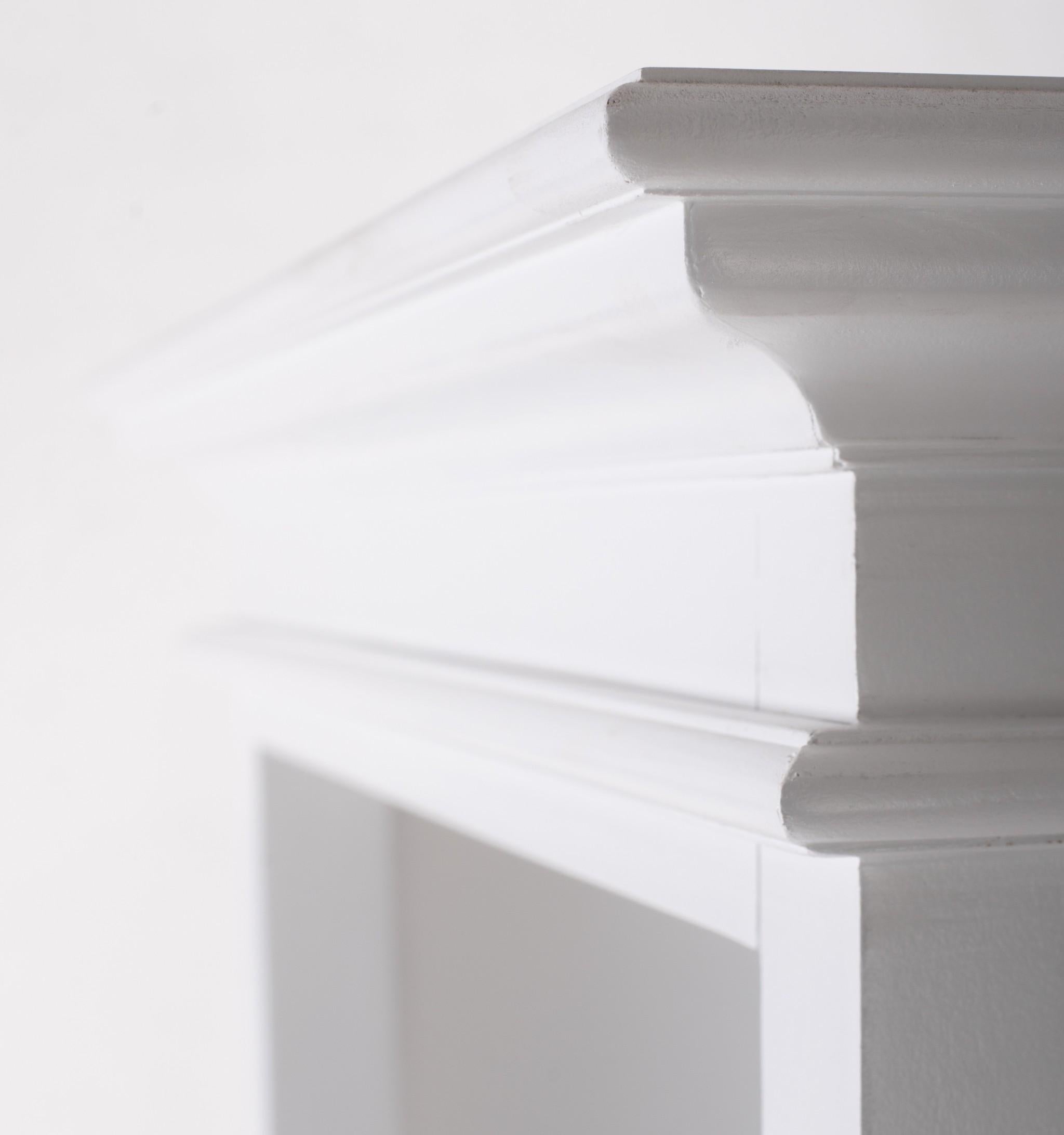 Classic White Bookcase With One Drawer