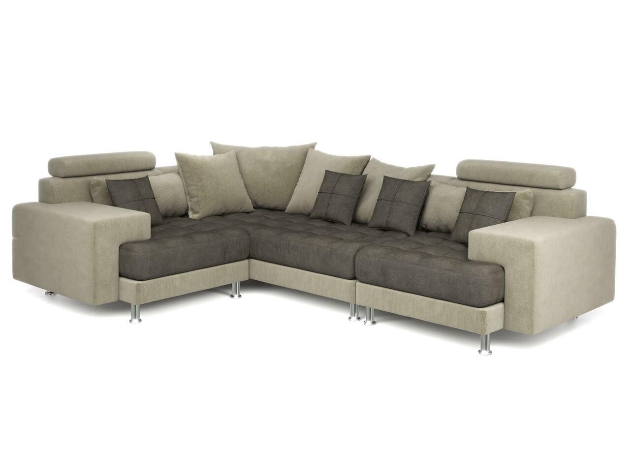 Hercules Gray Microfiber Three Piece Right Sectional Sofa