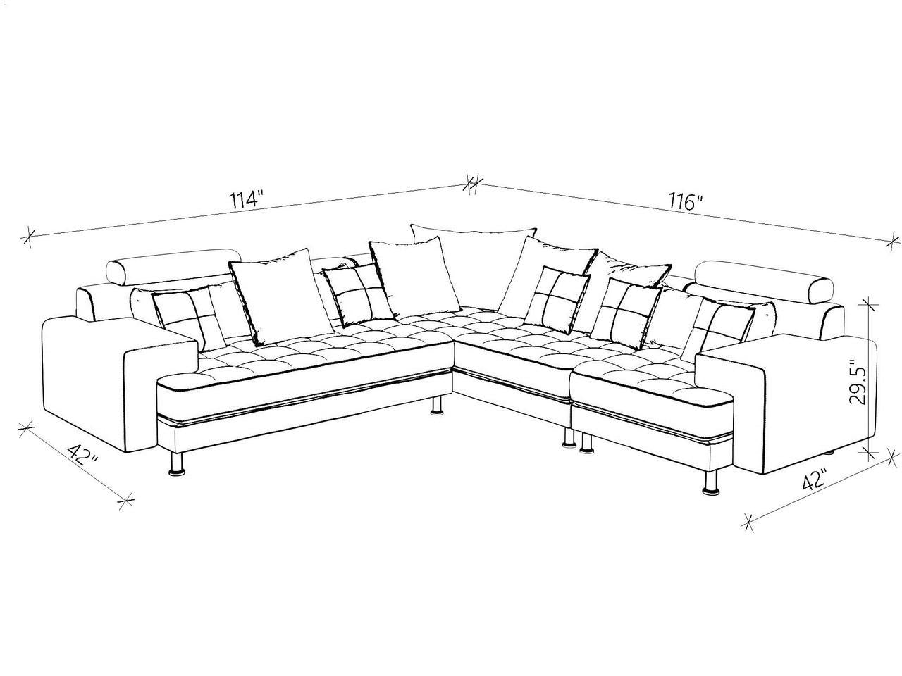 Hercules Brown Microfiber Three Piece Slight Right Sectional Sofa