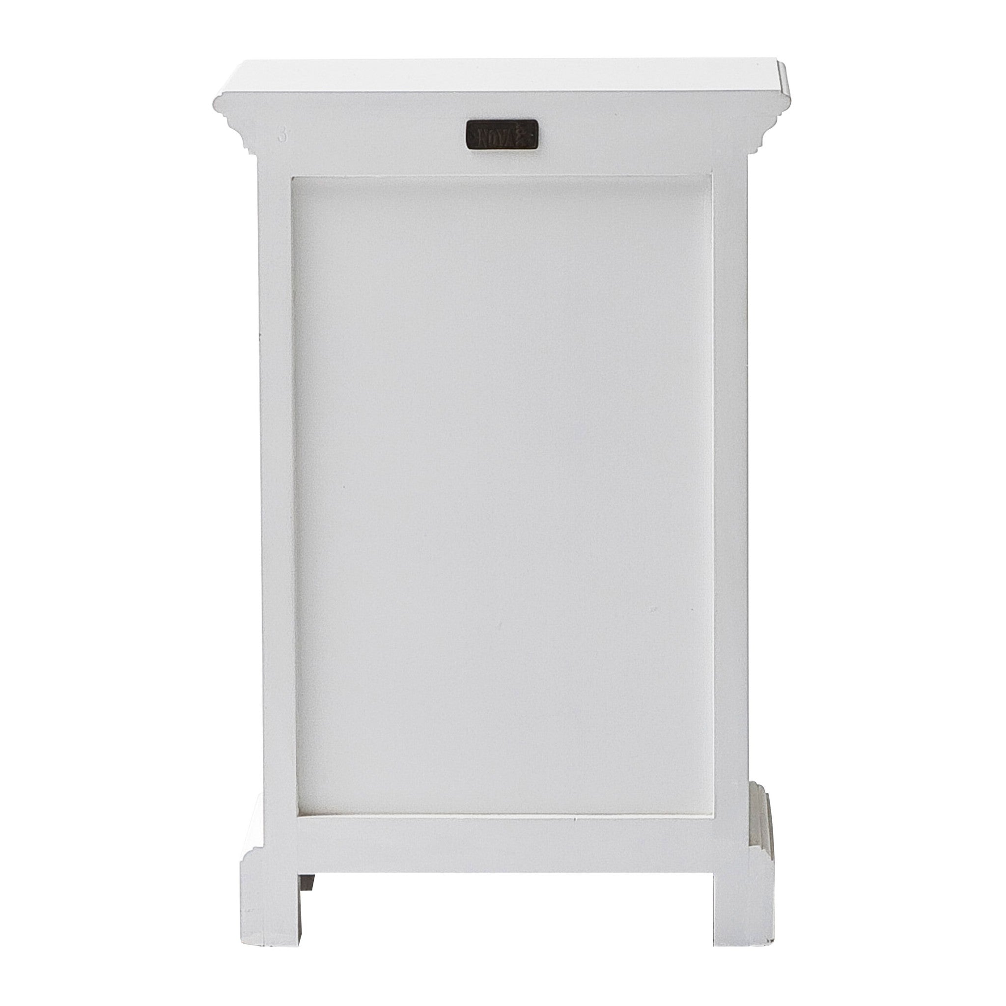 Classic White Two Drawer Nightstand Unit with Basket