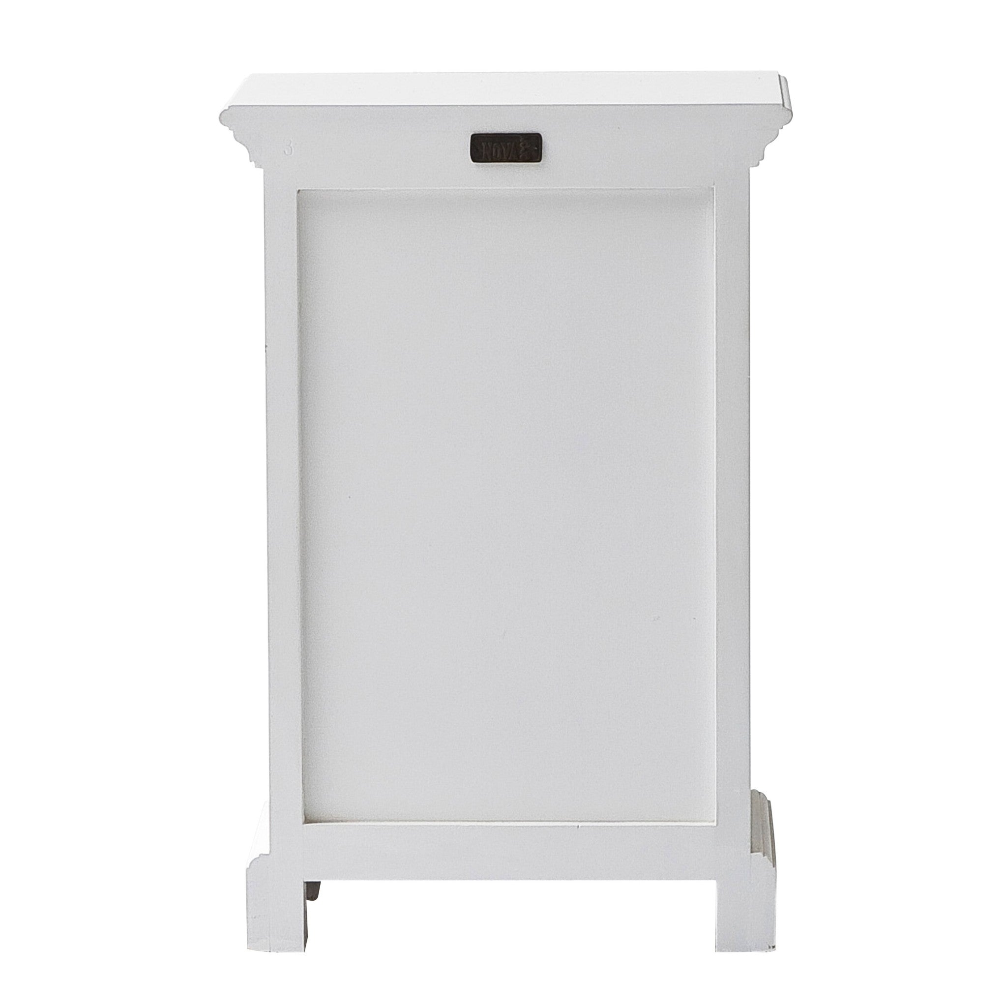 Classic White Three Drawer Nightstand