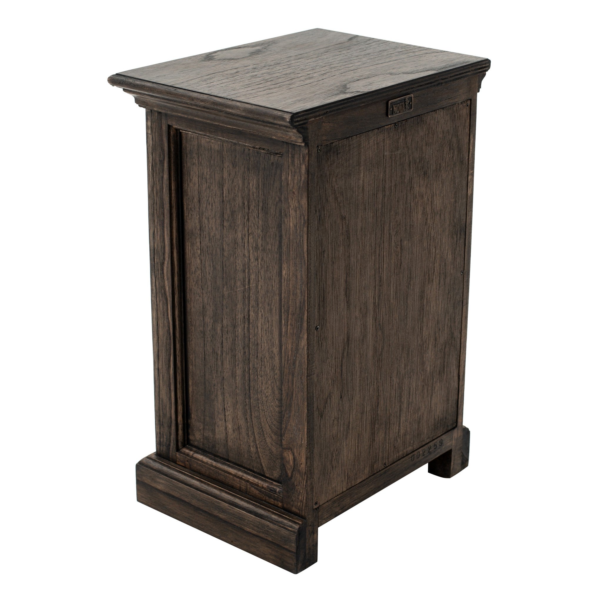 Black Wash Three Drawer Nightstand