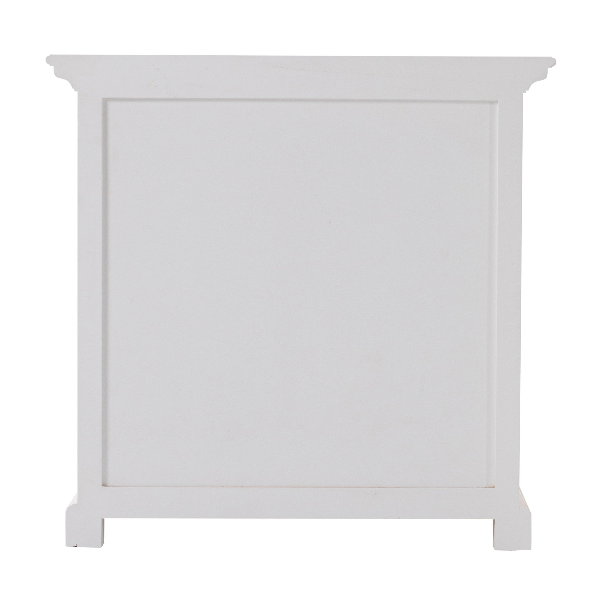 Classic White Large Three Drawer Nightstand