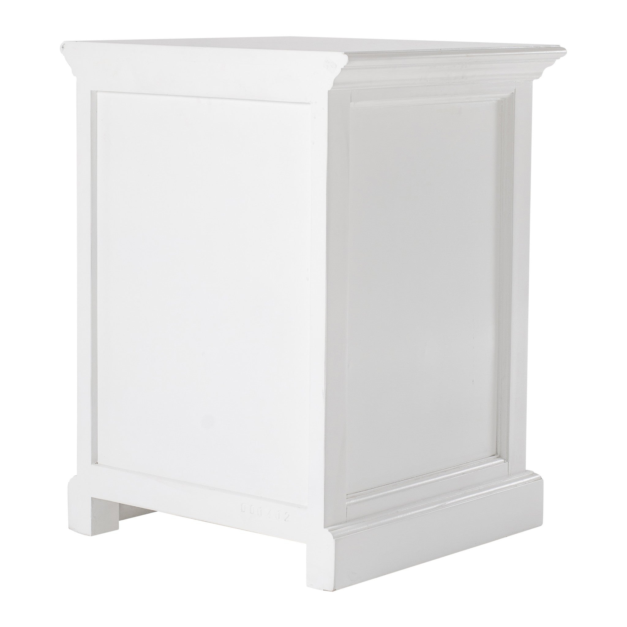 Classic White Nightstand With Shelves