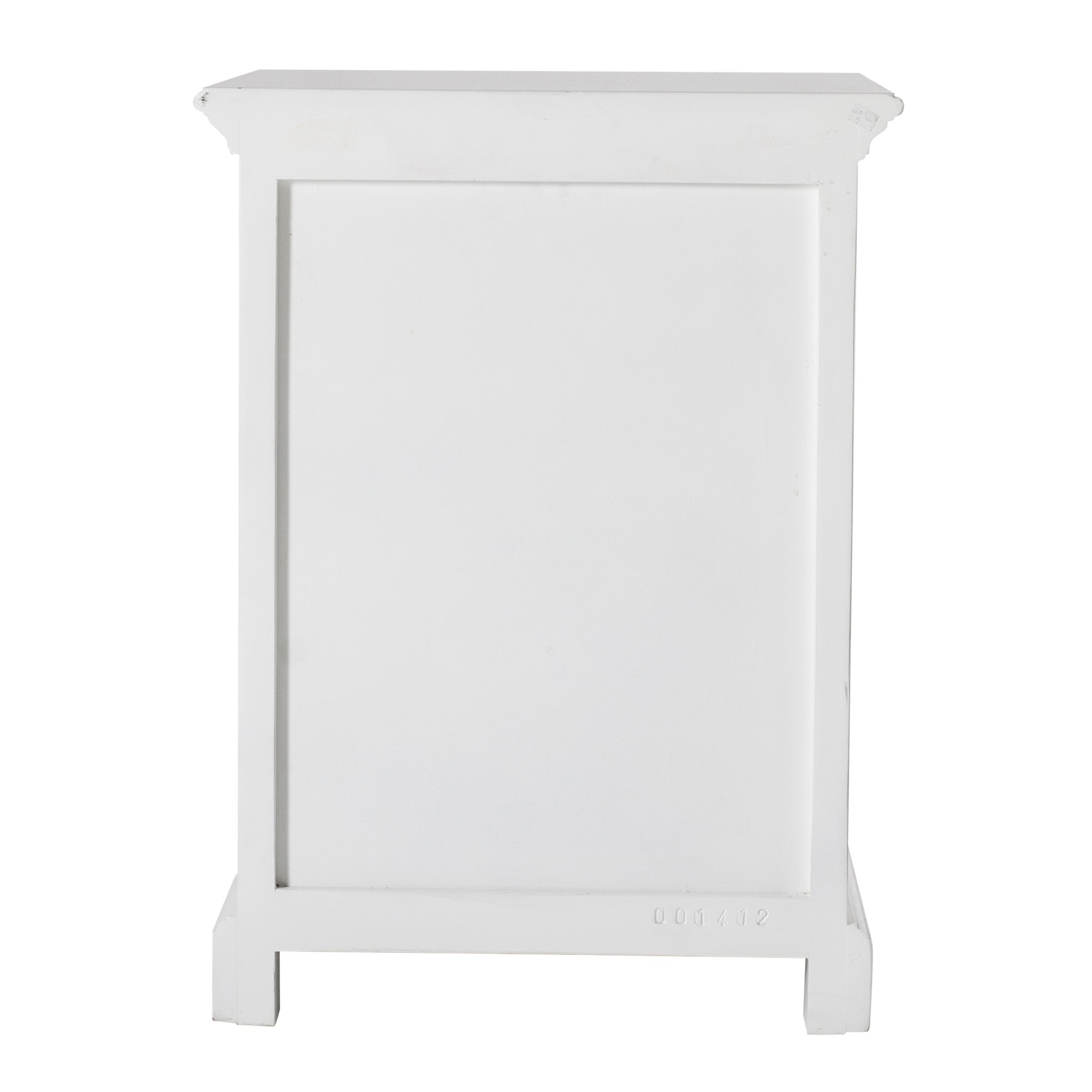 Classic White Nightstand With Shelves