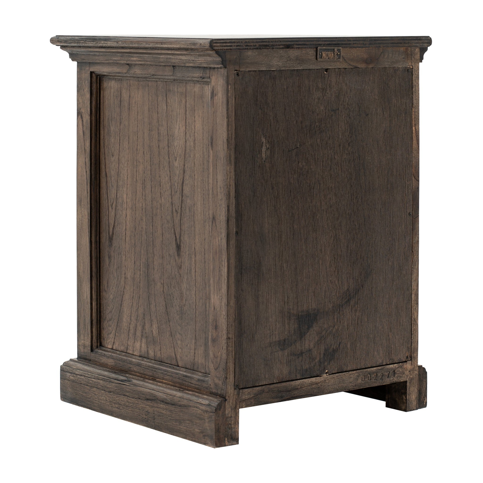 Black Wash Nightstand With Shelves