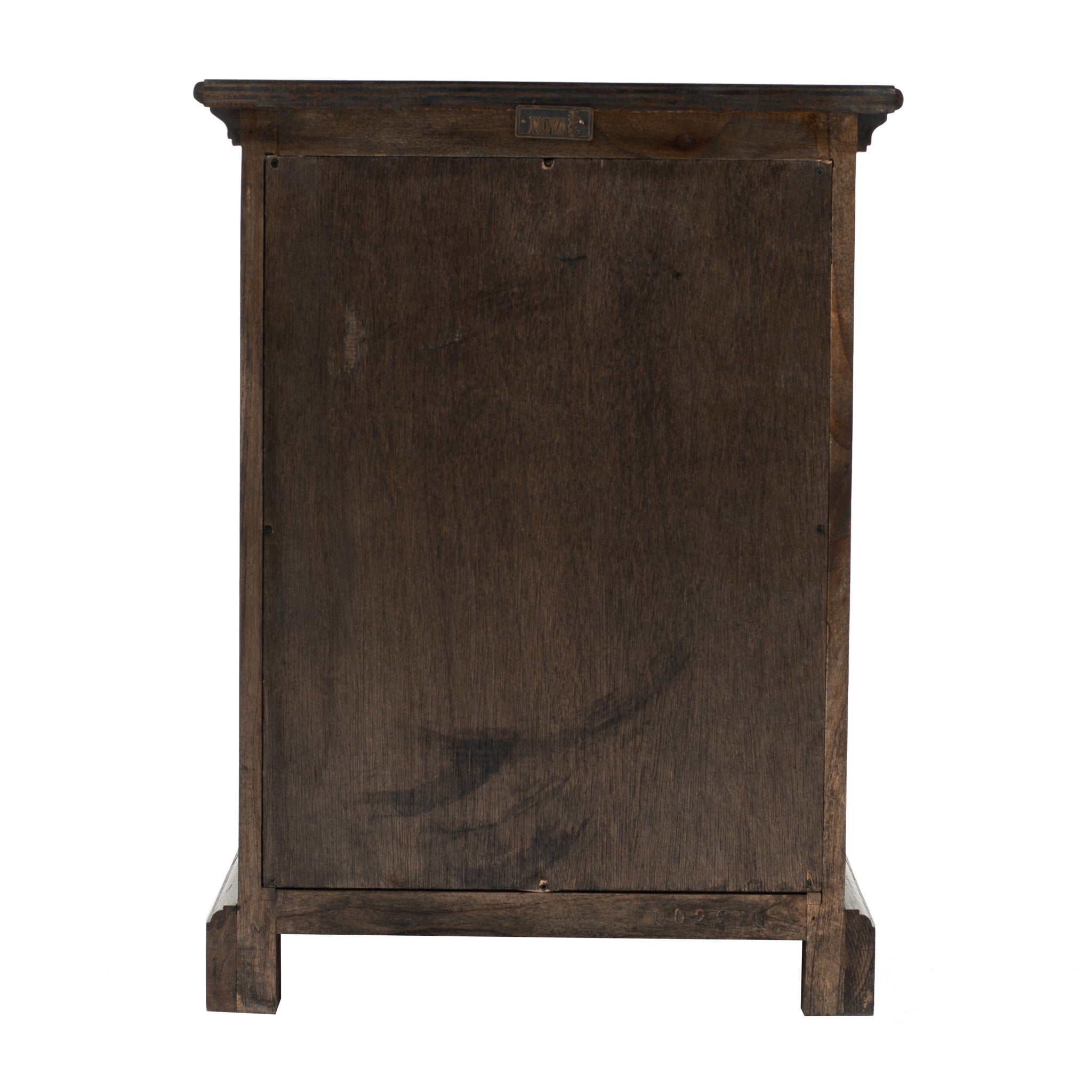 Black Wash Nightstand With Shelves