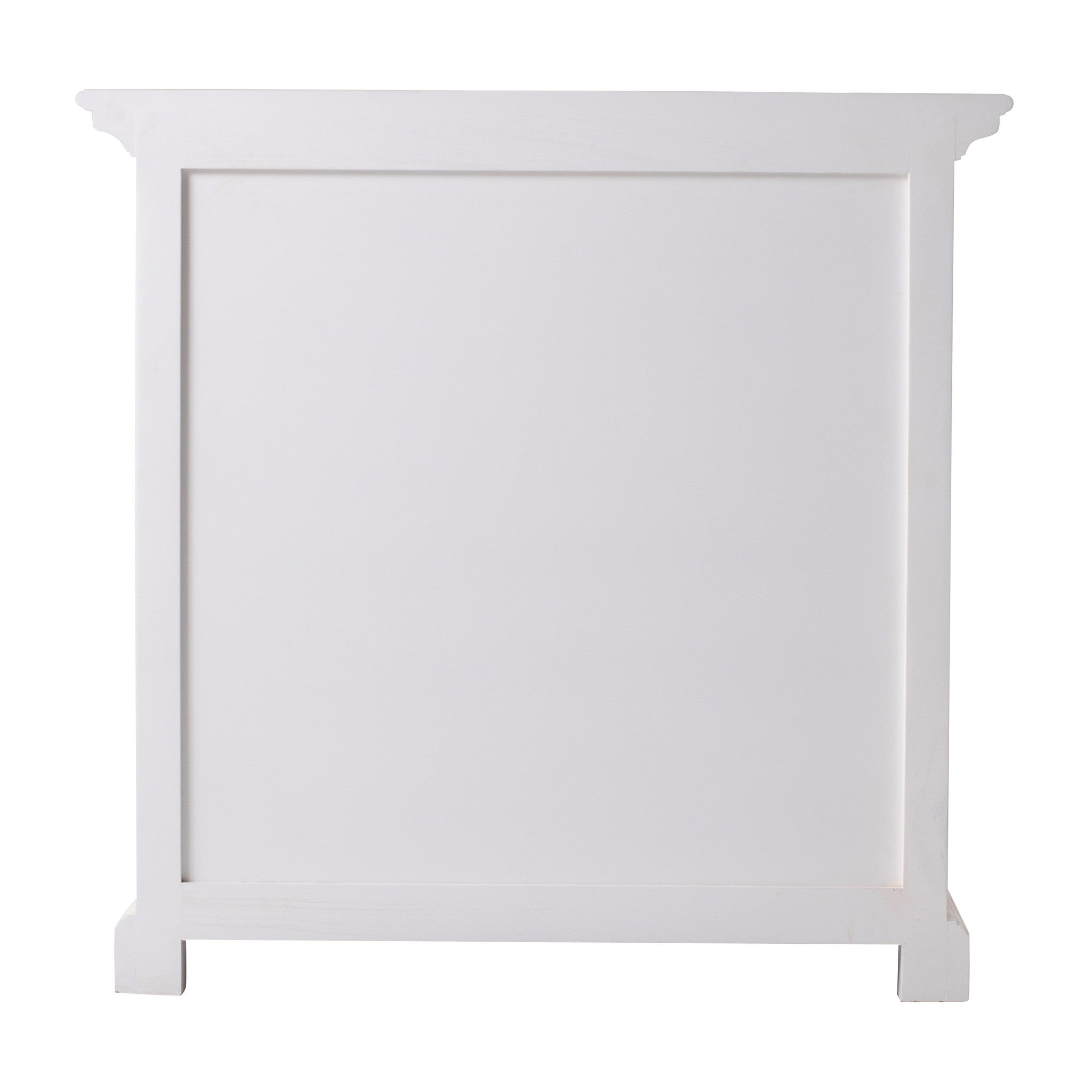 Classic White Large Nightstand With Shelves