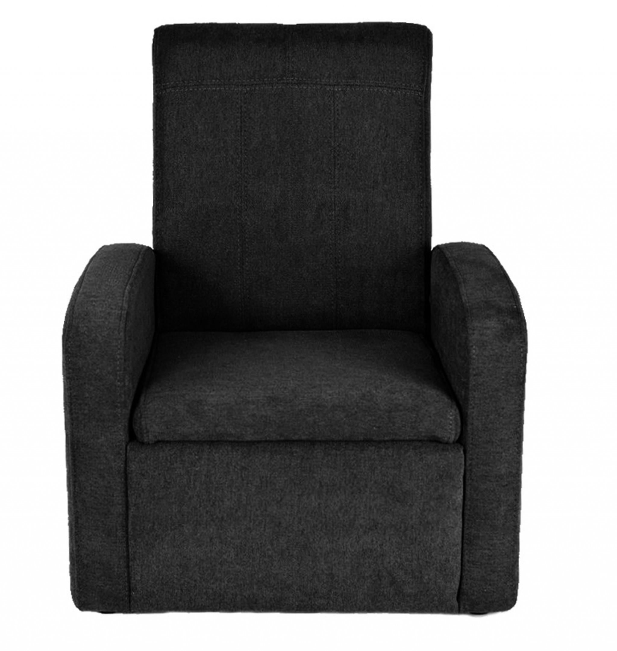 Kids Black Comfy Upholstered Recliner Chair with Storage Default Title