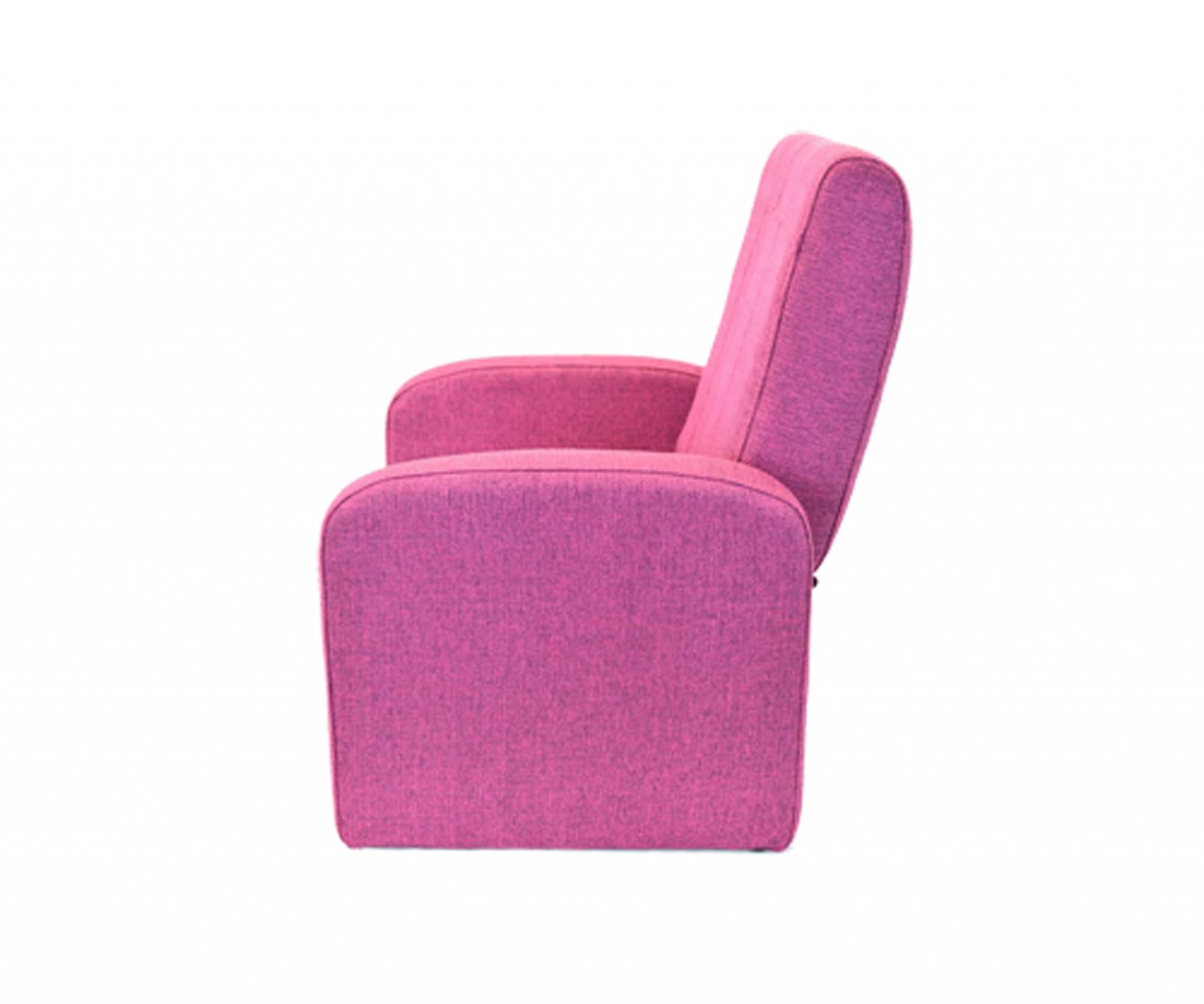 Kids Pink Comfy Upholstered Recliner Chair with Storage Default Title