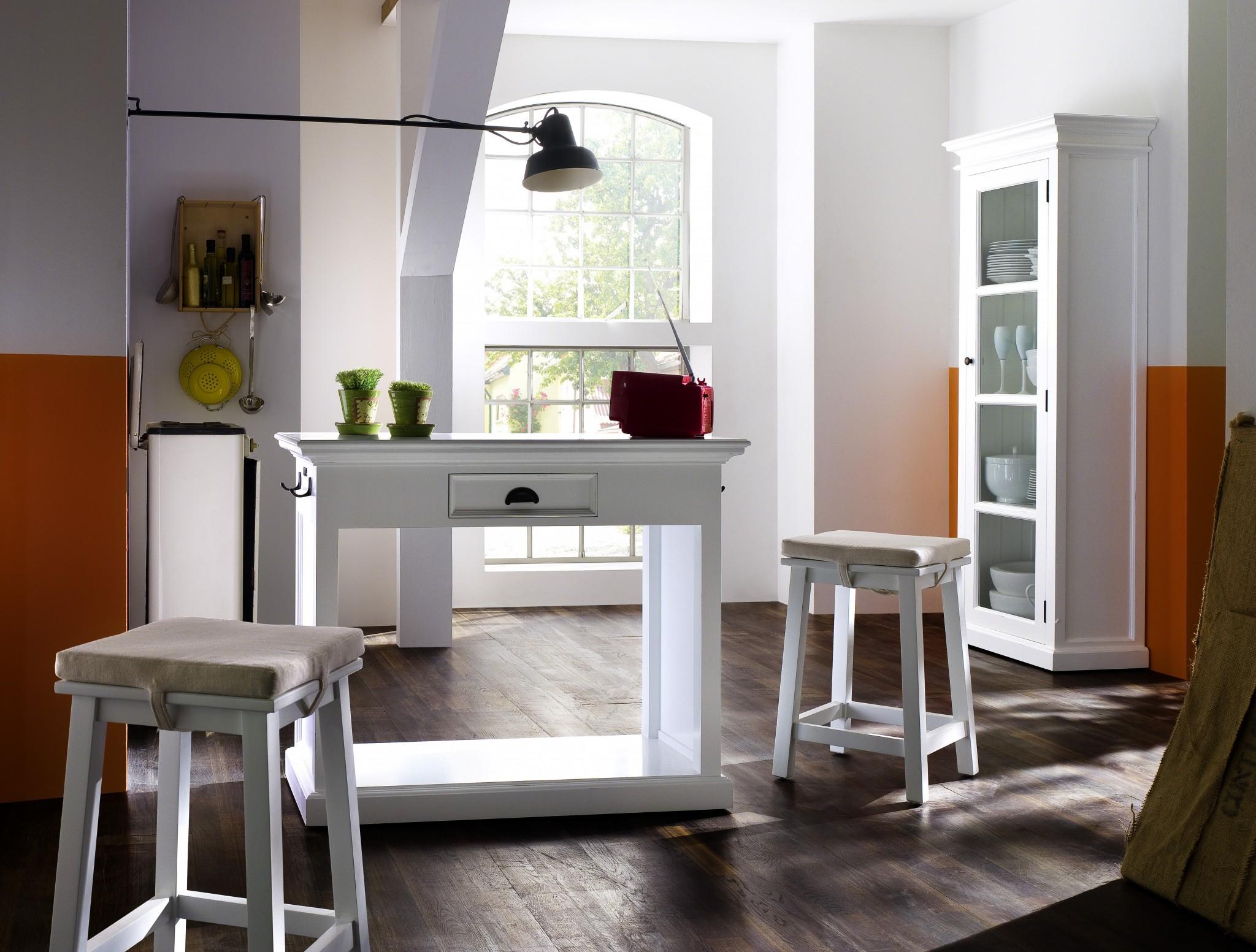 Classic White and Glass Door Storage Cabinet