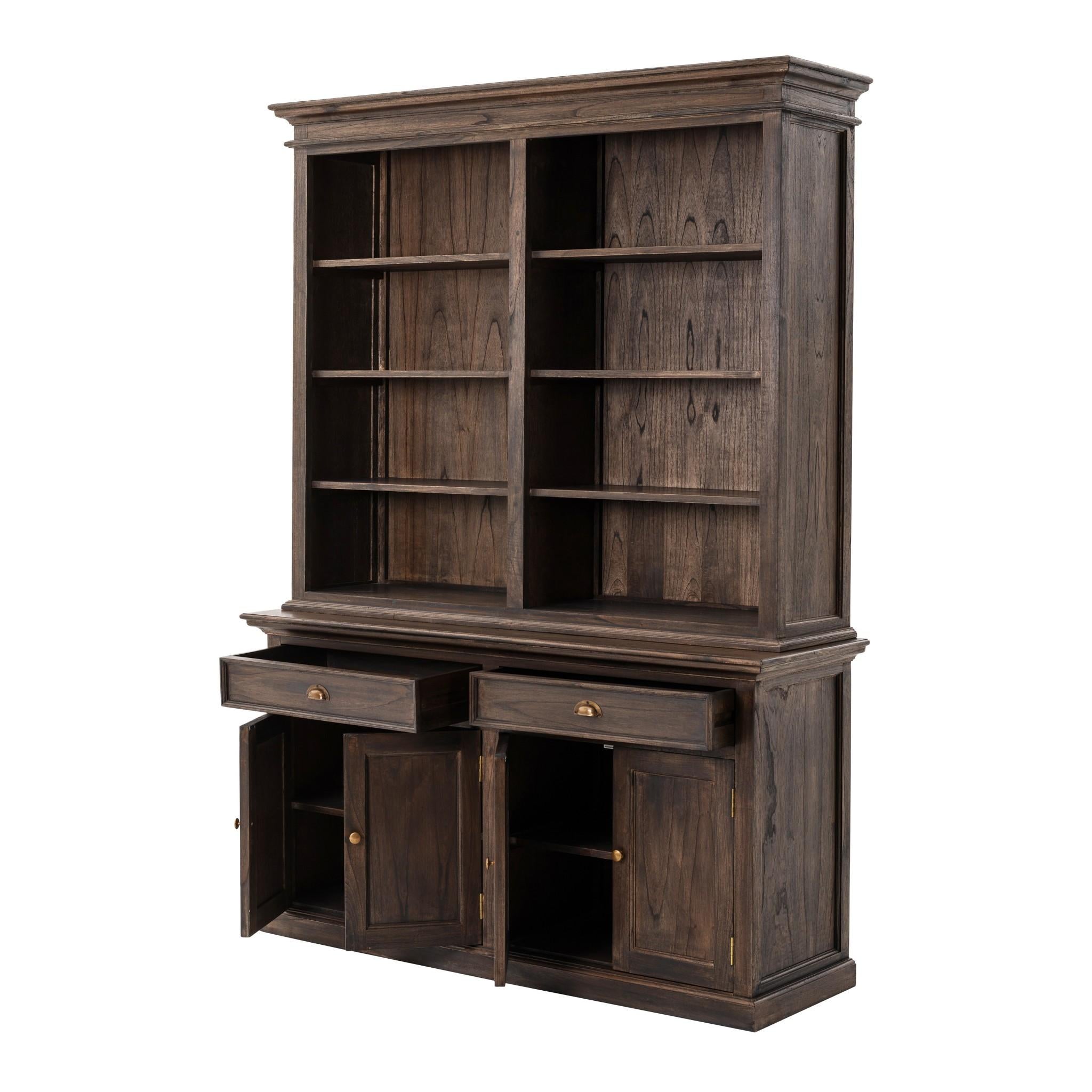 Classic Black Wash Display Hutch