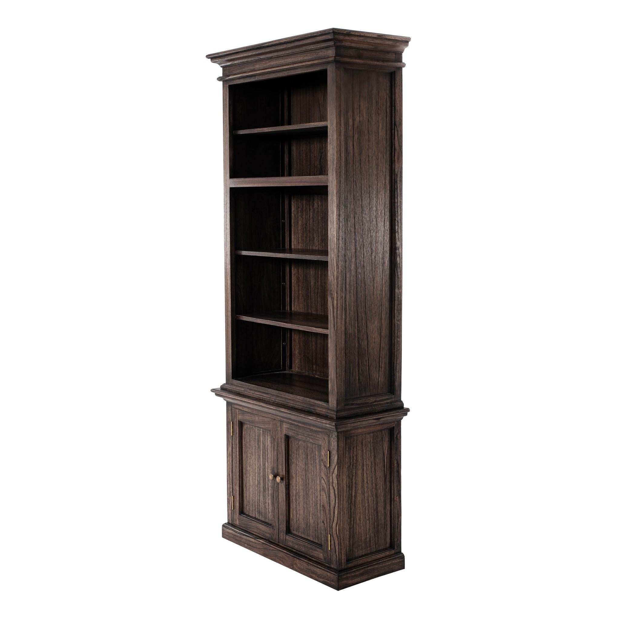 Black Wash Bookshelf Hutch