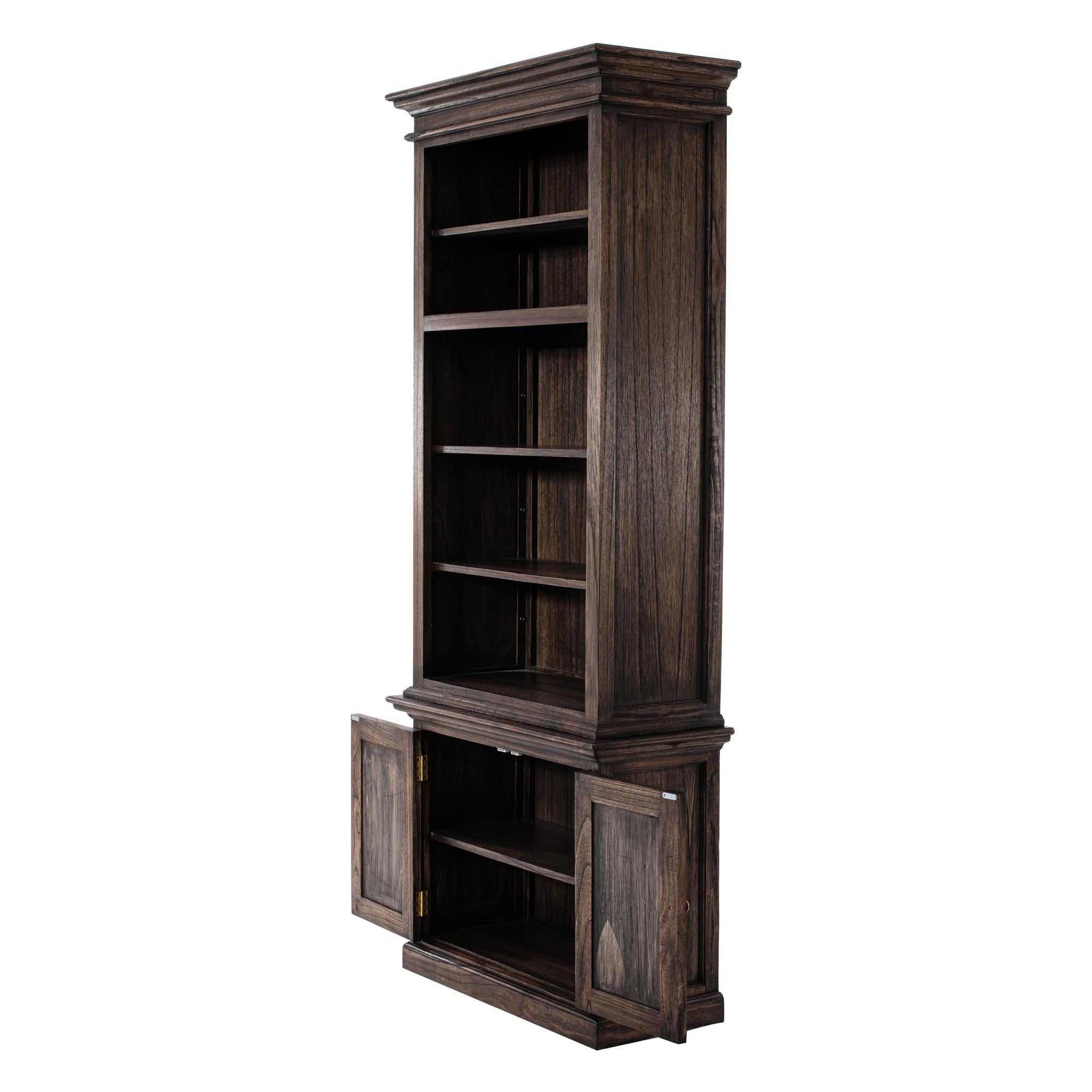 Black Wash Bookshelf Hutch