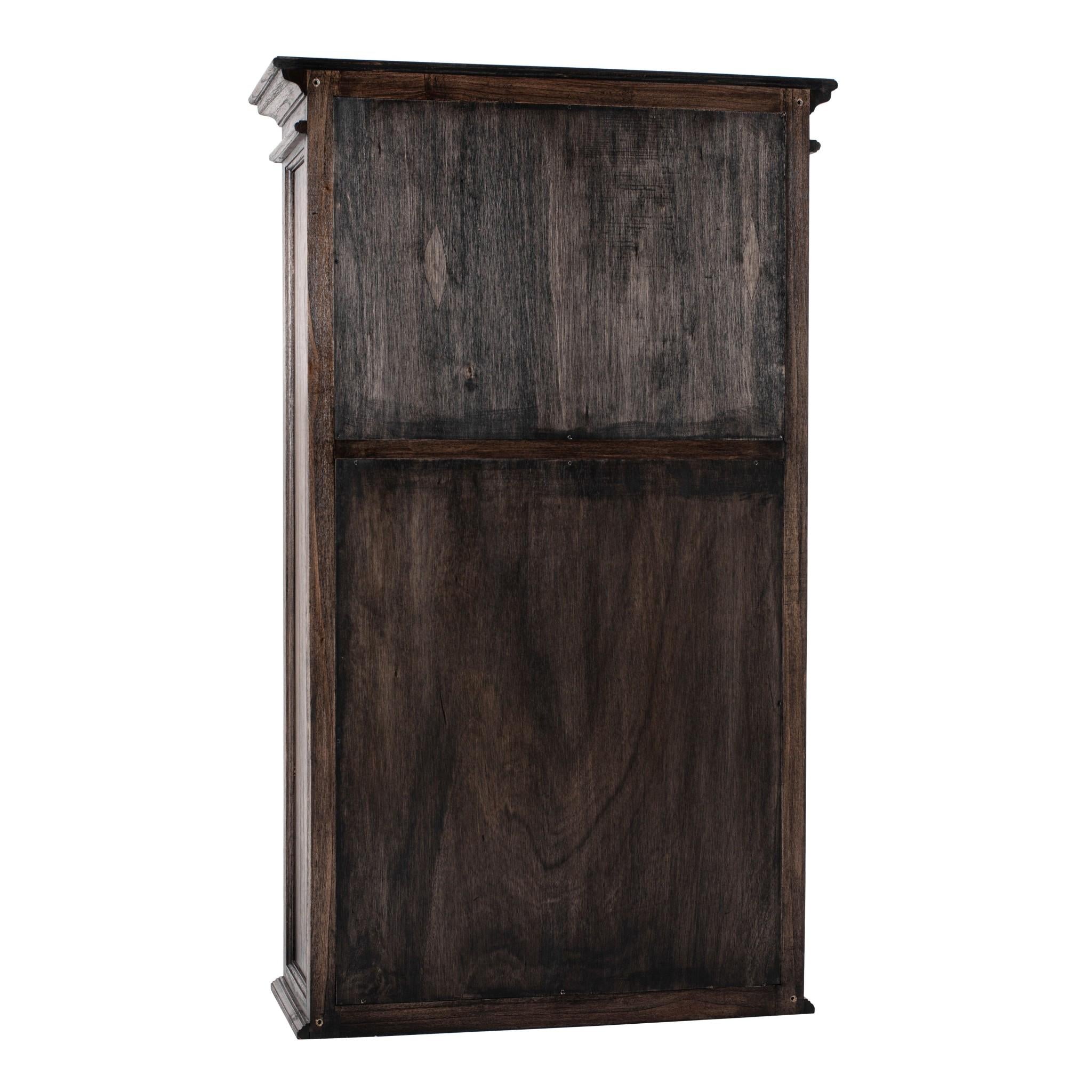 Black Wash Bookshelf Hutch