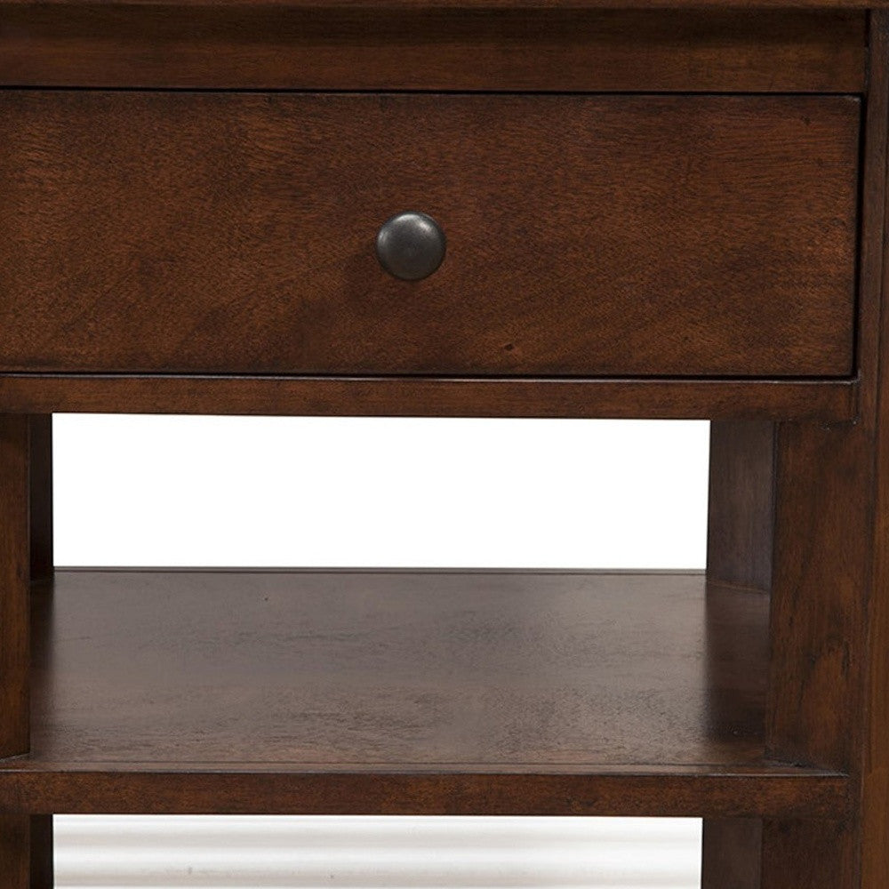 Mahogany Brown One Drawer Flair Nightstand