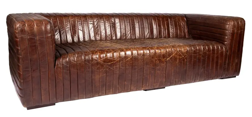 Castle Sofa Dark Brown Leather