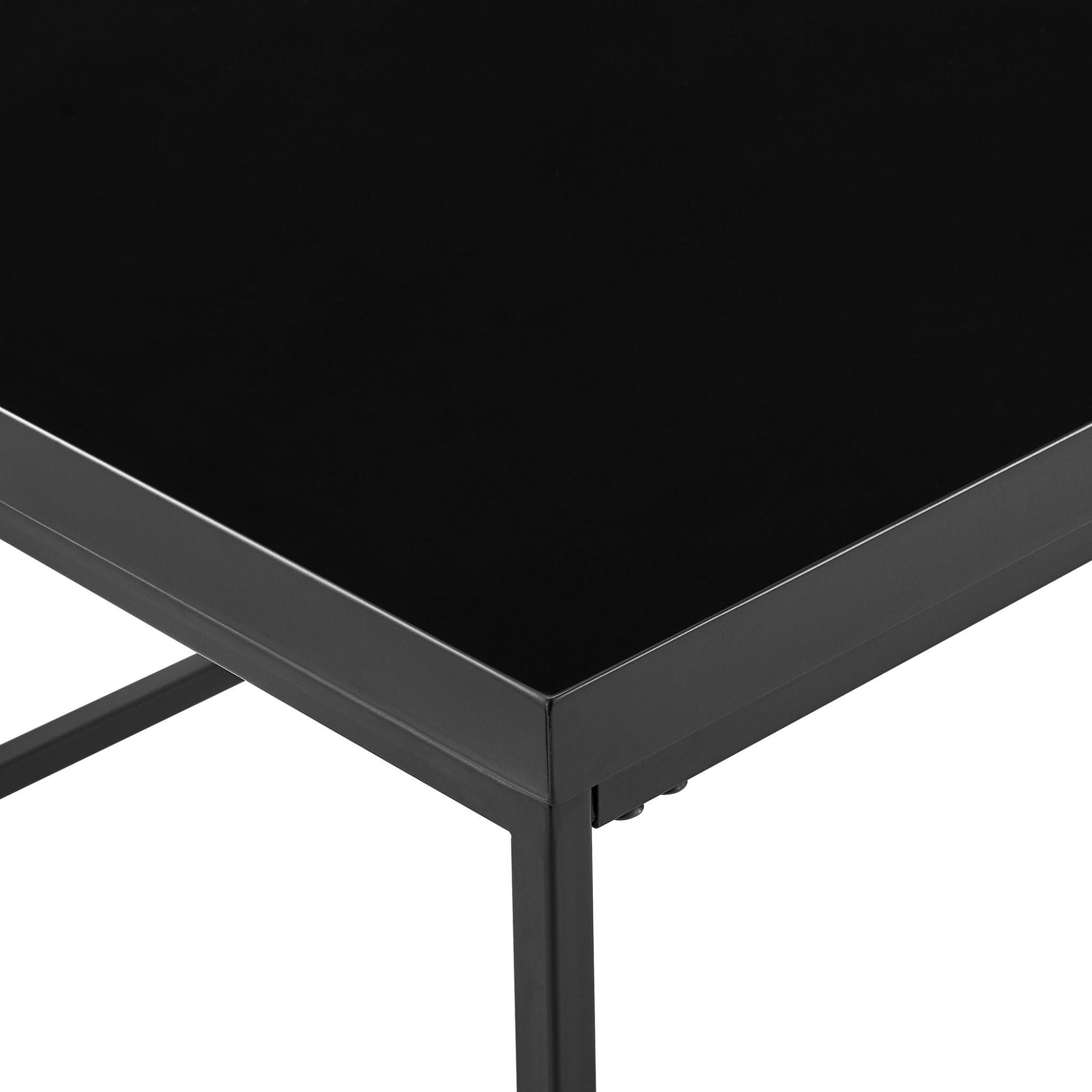 Modern Black Gloss on Black Console Table