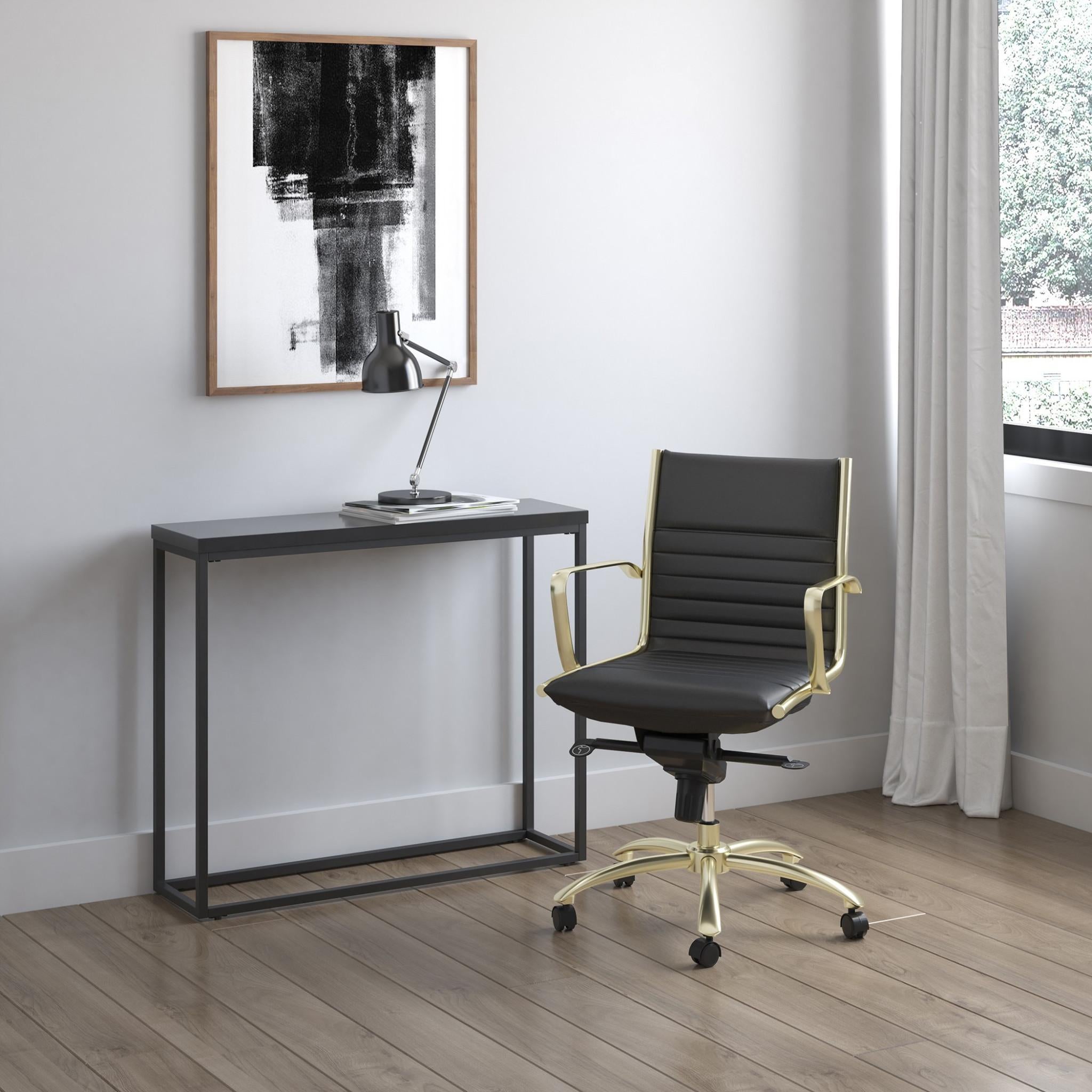 Modern Black Gloss on Black Console Table