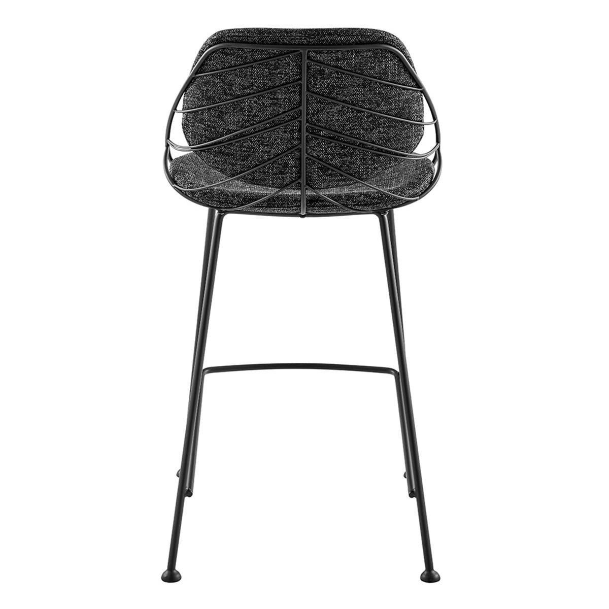 Set of Two Leaf Black Counter Stools