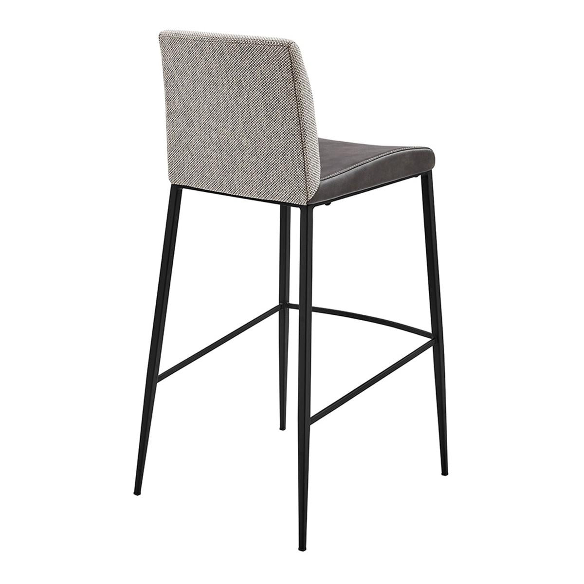 Set of Two Dark Gray Bar Stools