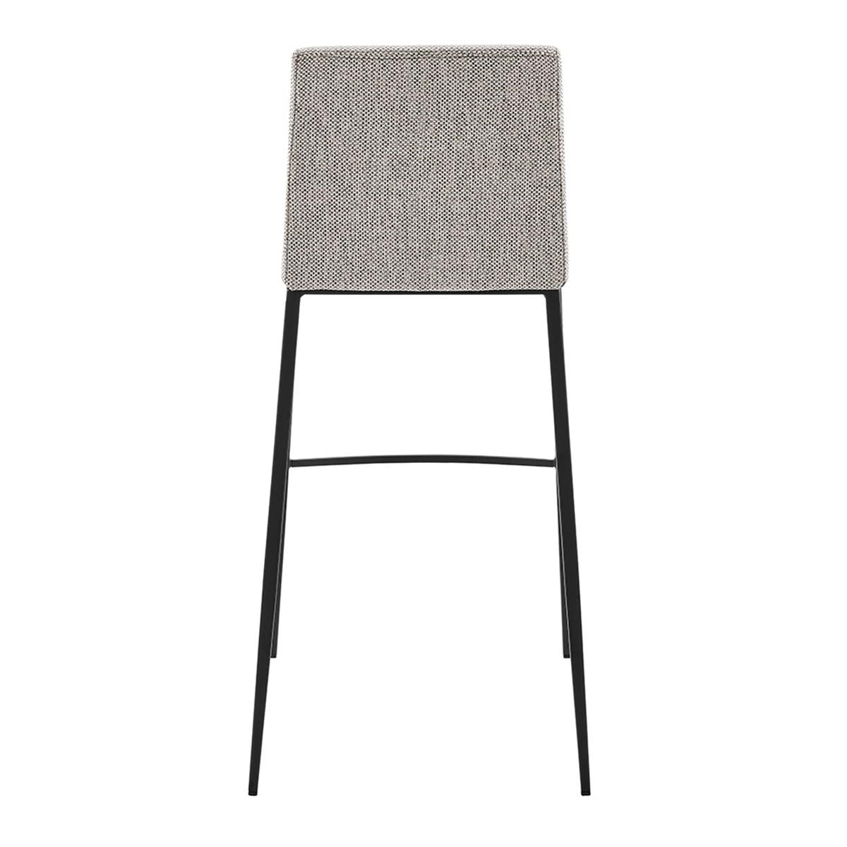 Set of Two Dark Gray Bar Stools