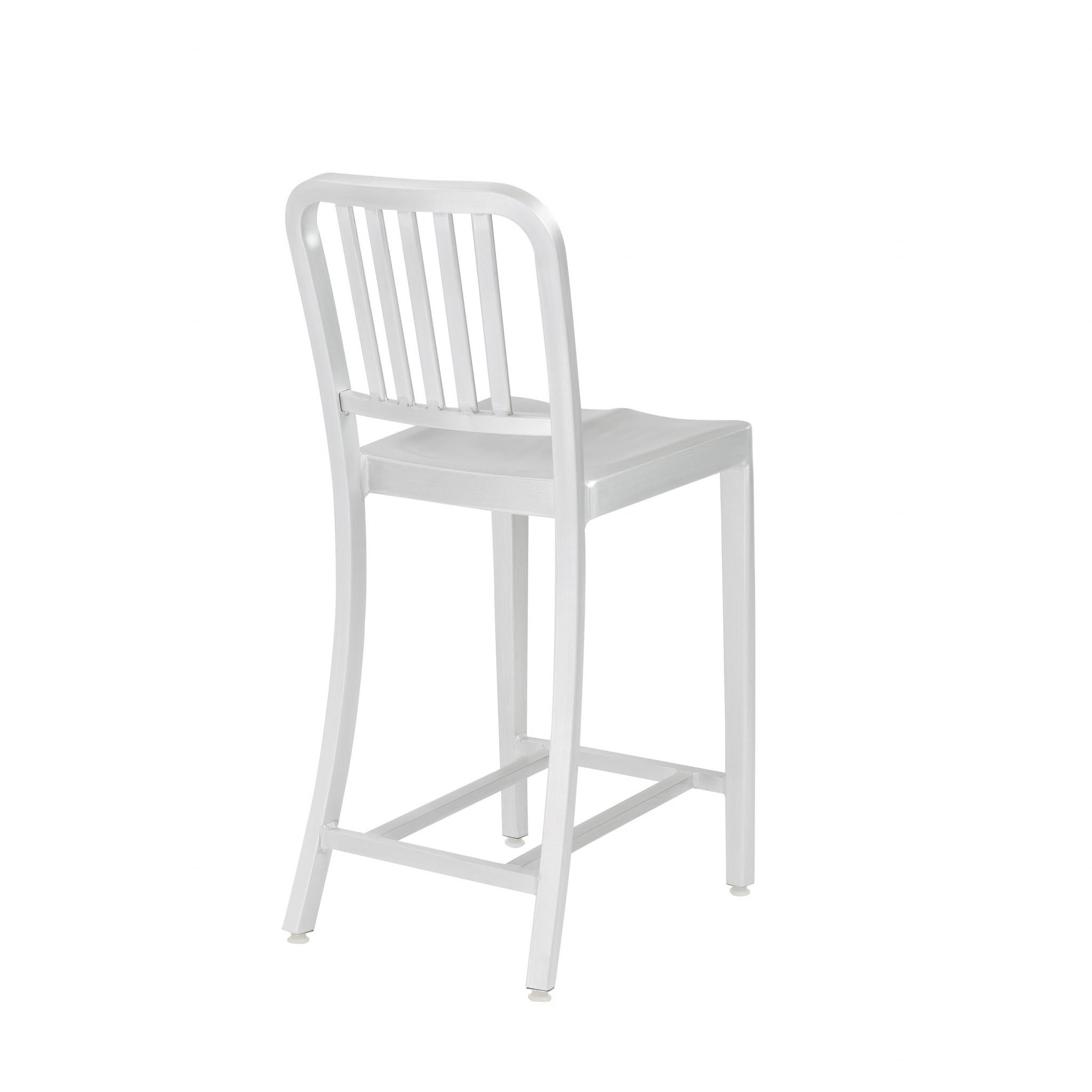 Gray Aluminum Cafe Style Counter Stool