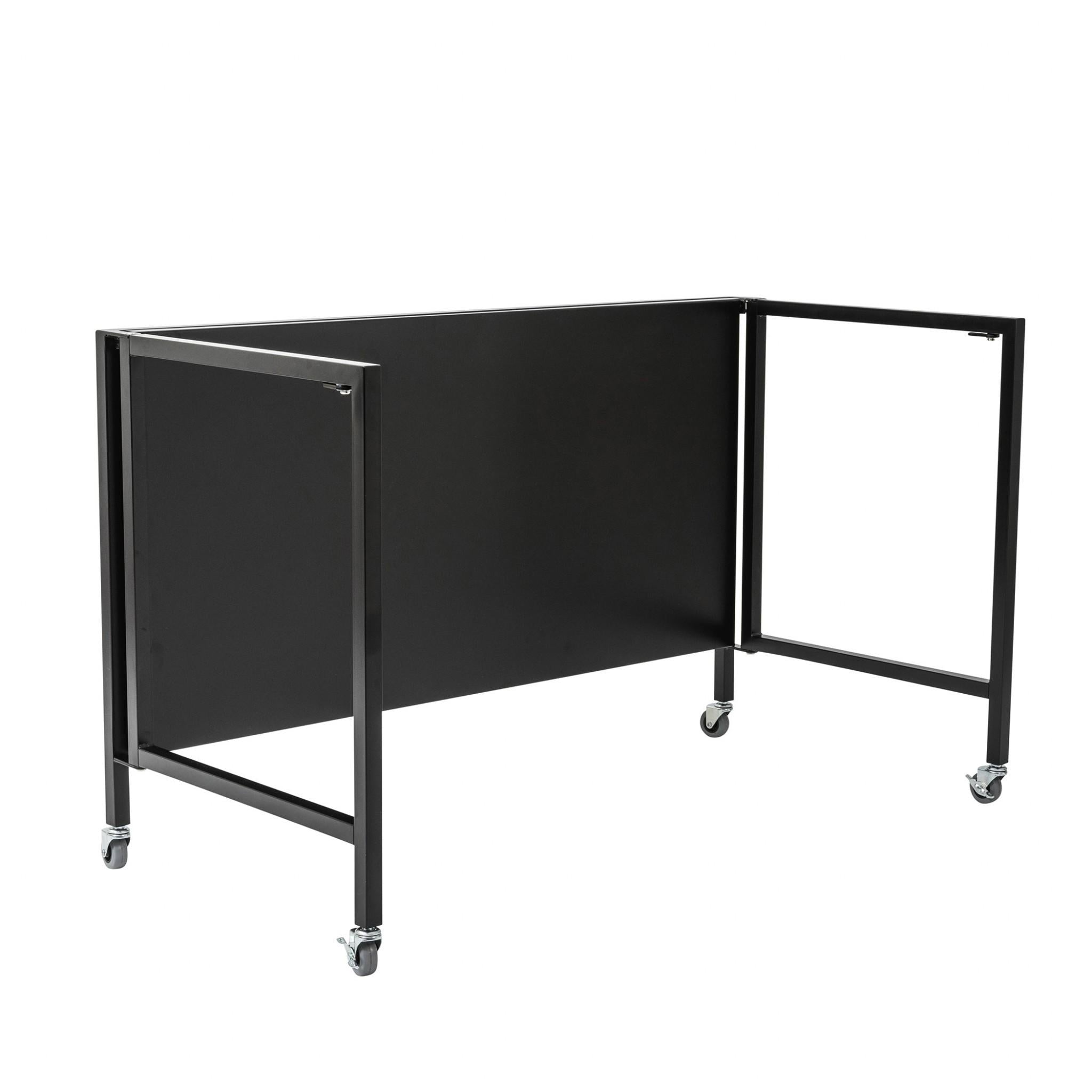 Black Minimalist Metal Folding Table Desk