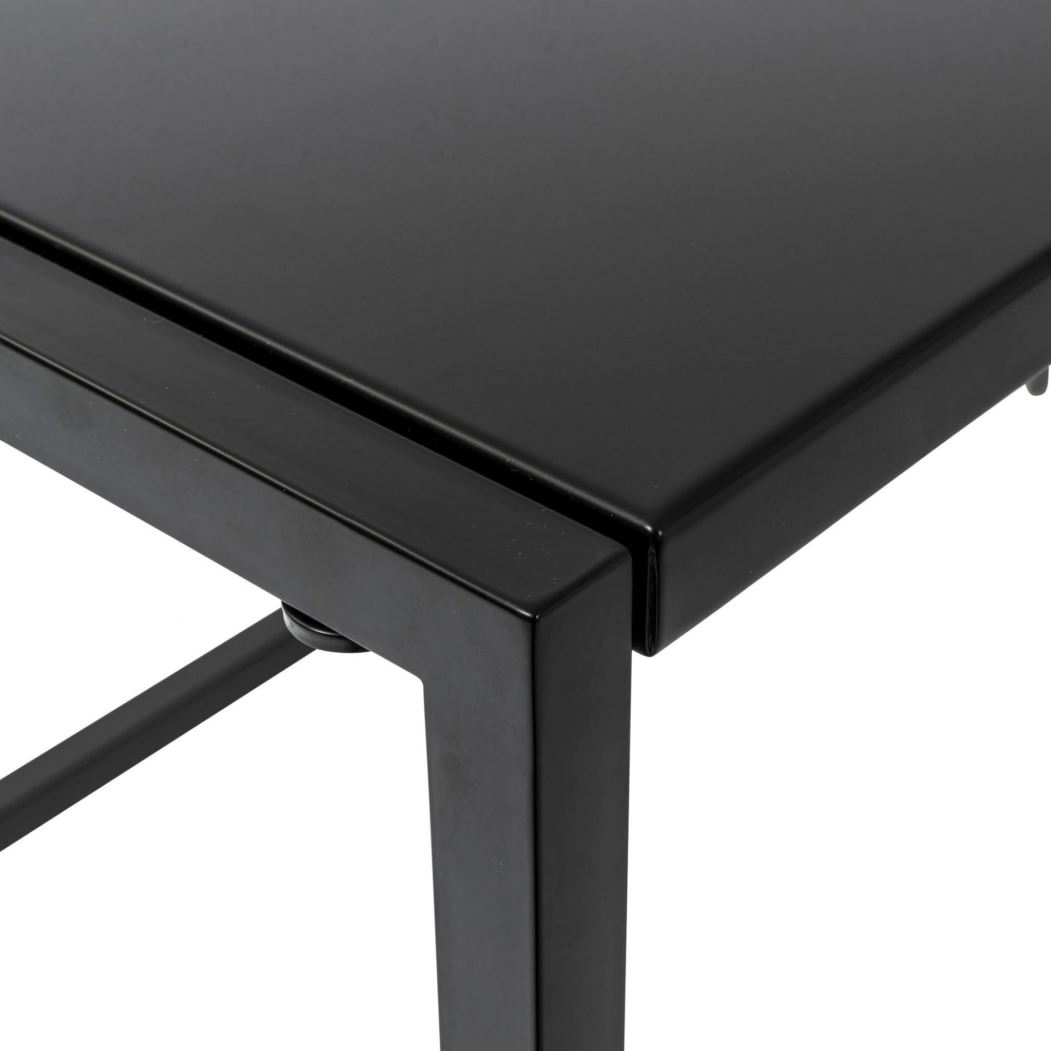 Matte Black Minimalist Metal Folding Table Desk